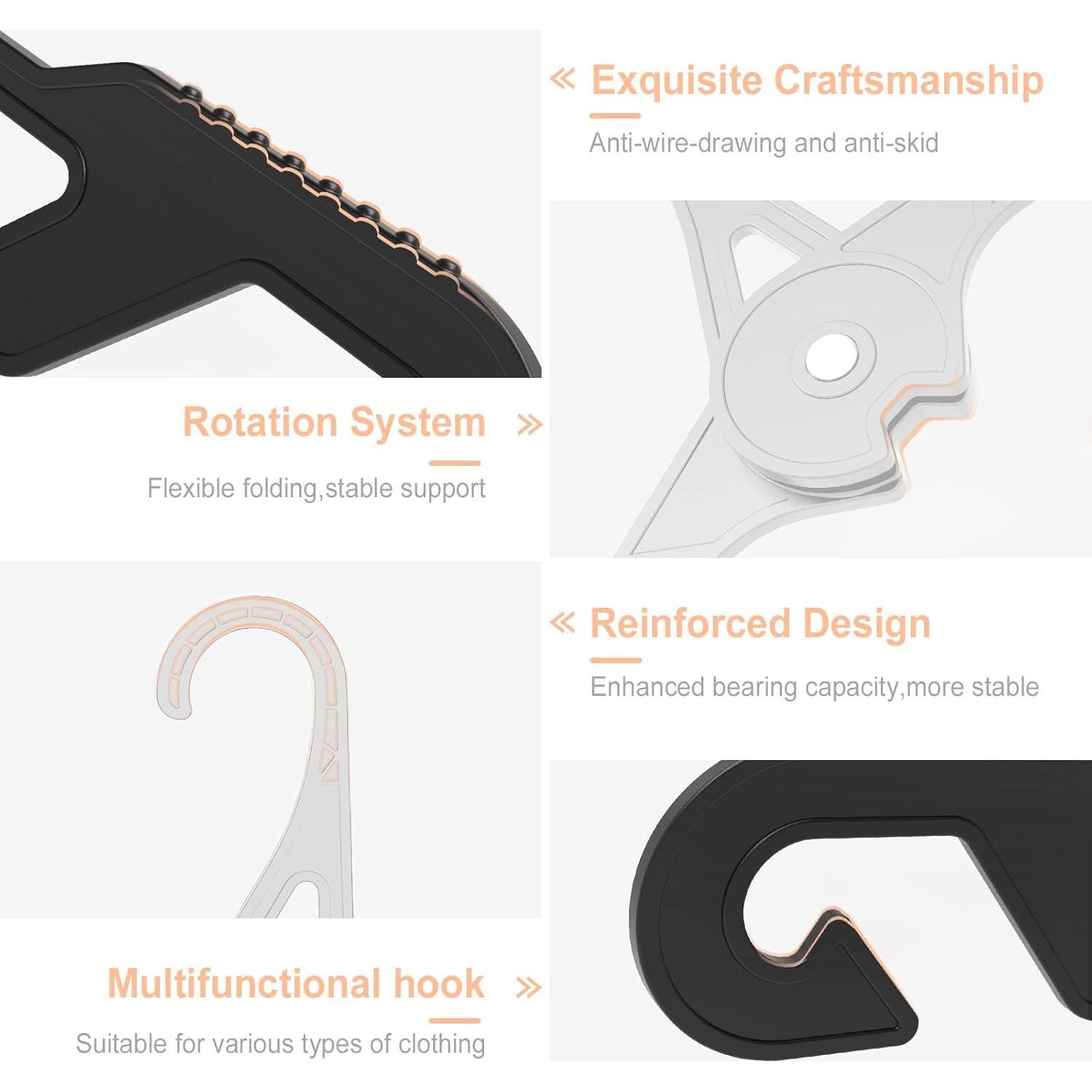 Ganchos de Viaje Plegables NICEDACK - Paquete de 6, Soporte 5.44kg