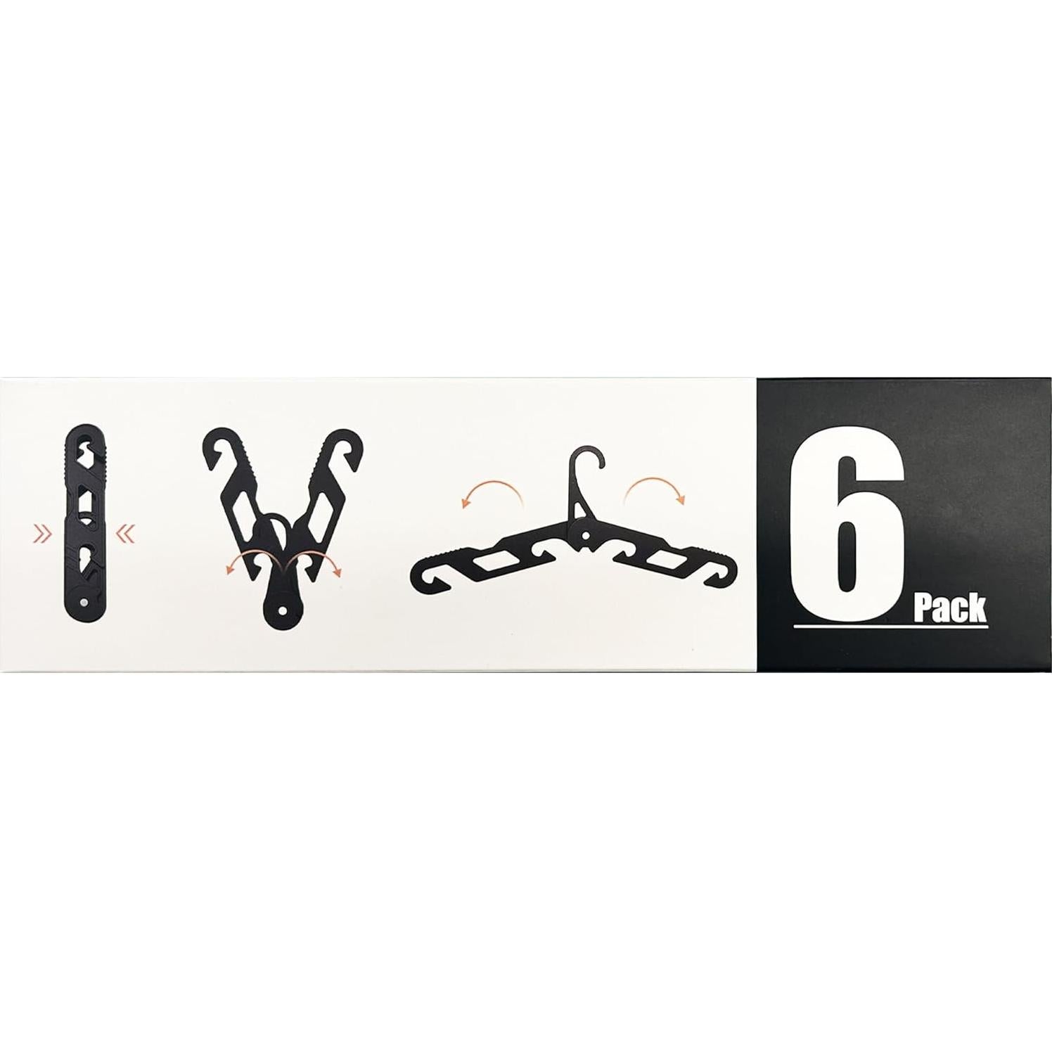 Ganchos de Viaje Plegables NICEDACK - Paquete de 6, Soporte 5.44kg