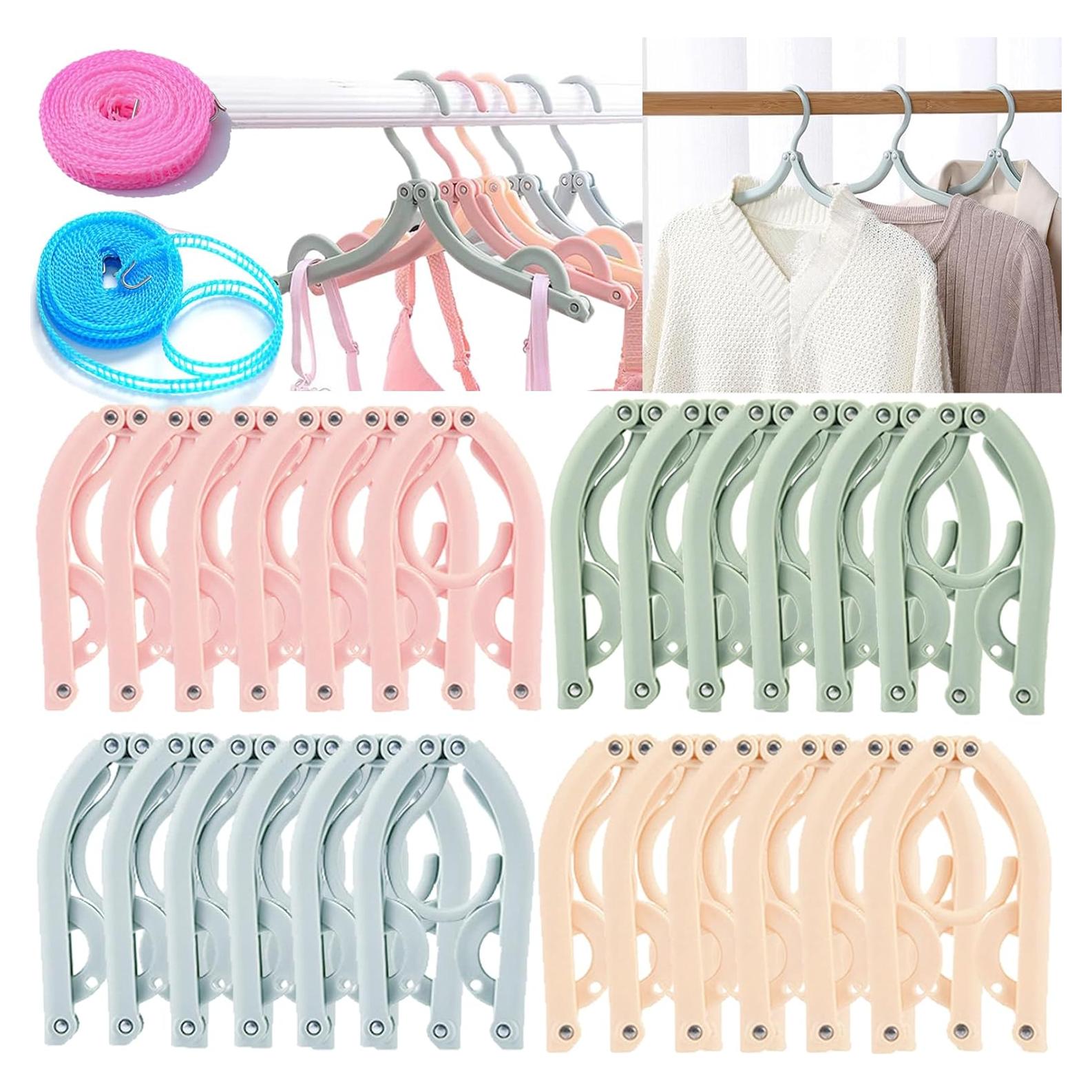 24 Perchas de Ropa Plegables Antideslizantes Smilixin