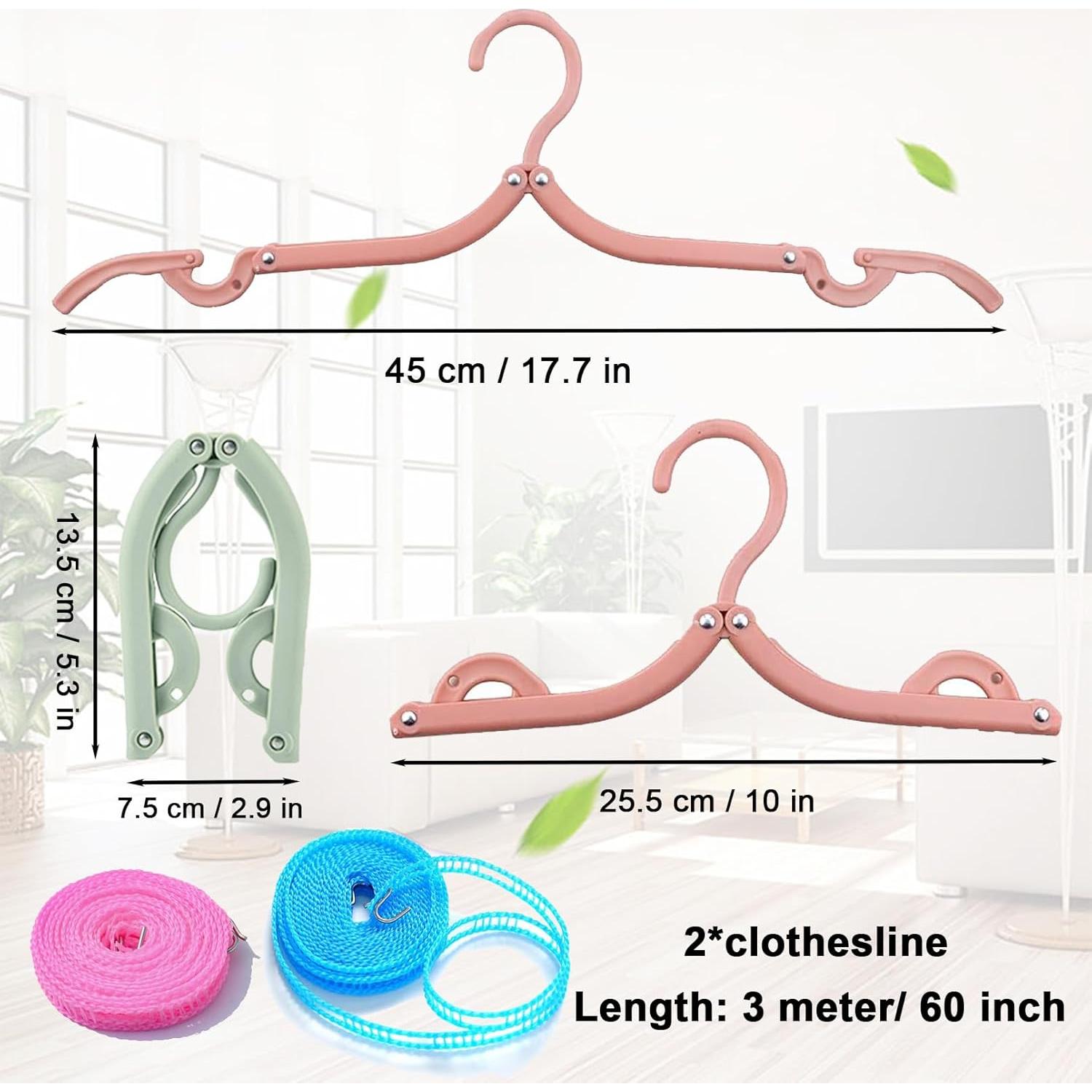 24 Perchas de Ropa Plegables Antideslizantes Smilixin