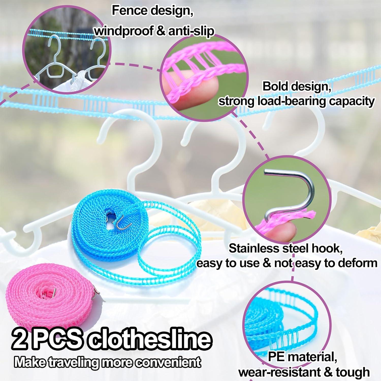 24 Perchas de Ropa Plegables Antideslizantes Smilixin