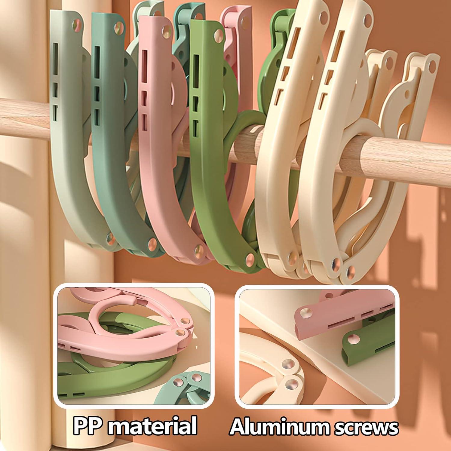 24 Perchas de Ropa Plegables Antideslizantes Smilixin