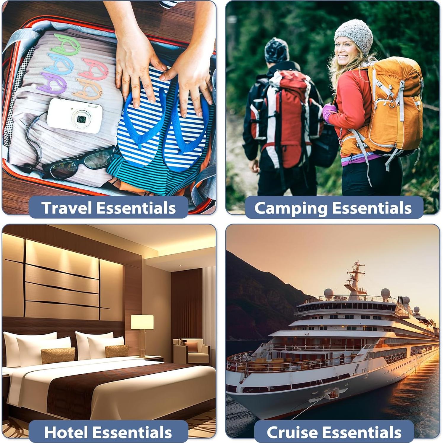 36 Perchas de Viaje Plegables Besslly Antideslizantes Multicolor