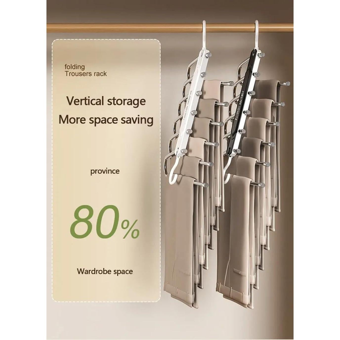 Perchas Plegables LRanch - Ahorra Espacio, 32.8x6.4 cm, 2 Piezas