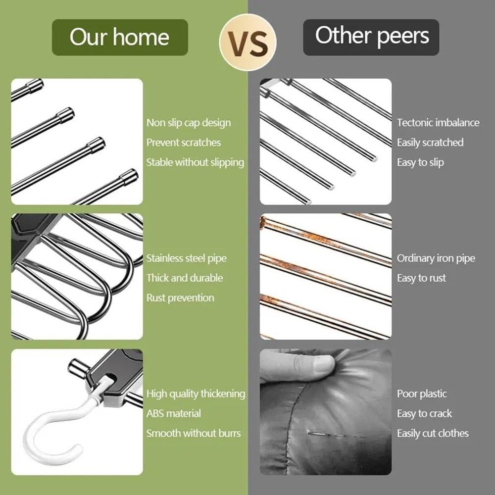 Perchas Plegables LRanch - Ahorra Espacio, 32.8x6.4 cm, 2 Piezas