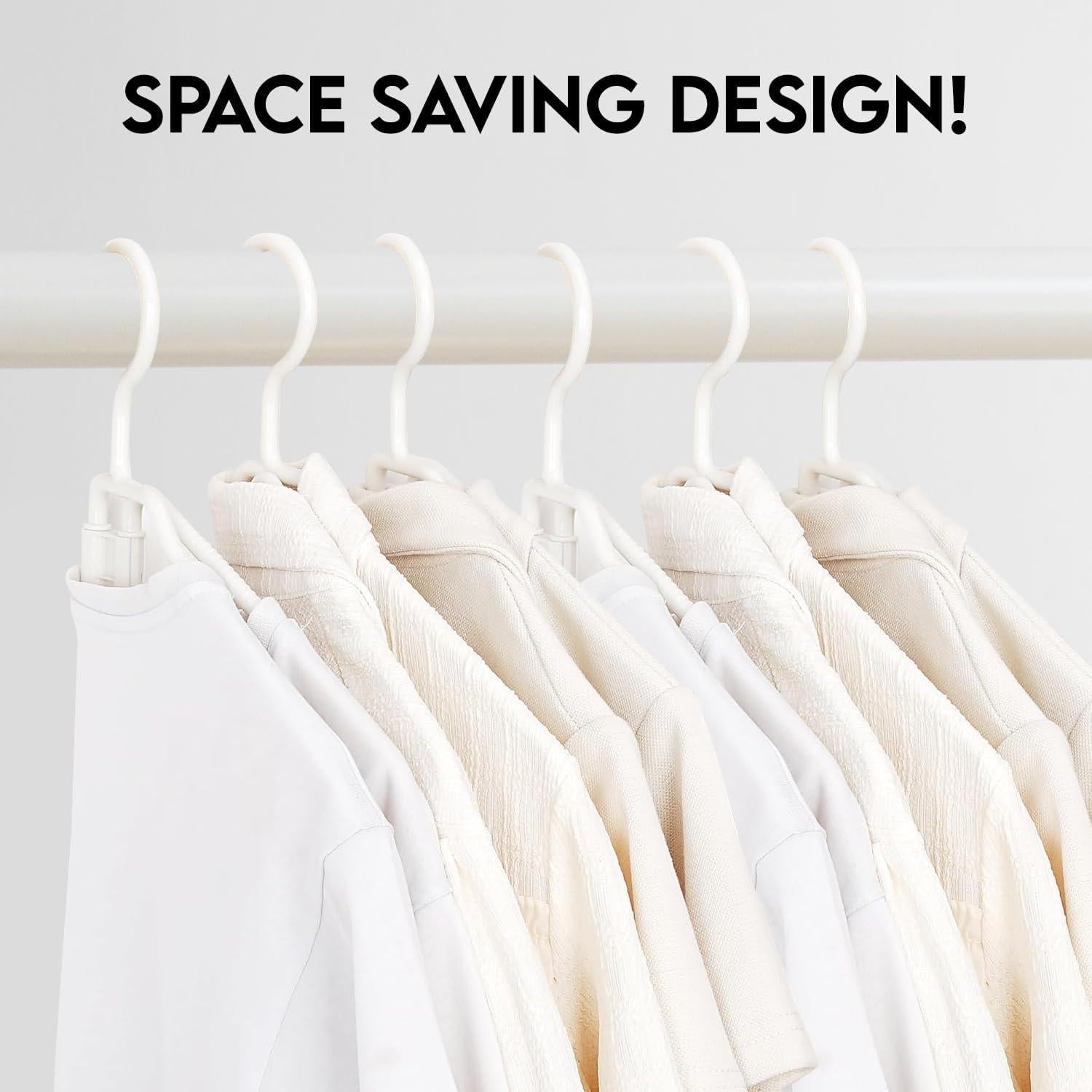Perchas Plegables Jayour 10 Unidades Plástico Blanco
