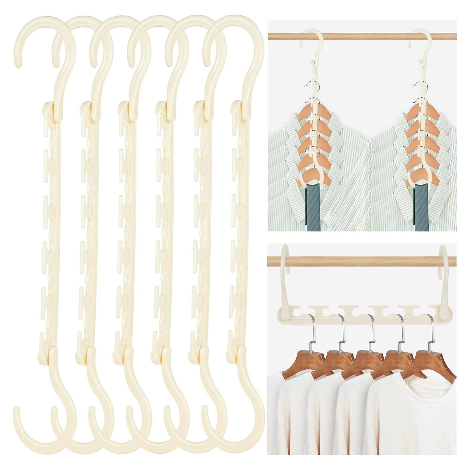 Perchas Ahorra Espacio HAKDAY 6PCS Plegables 23.6x10.9cm