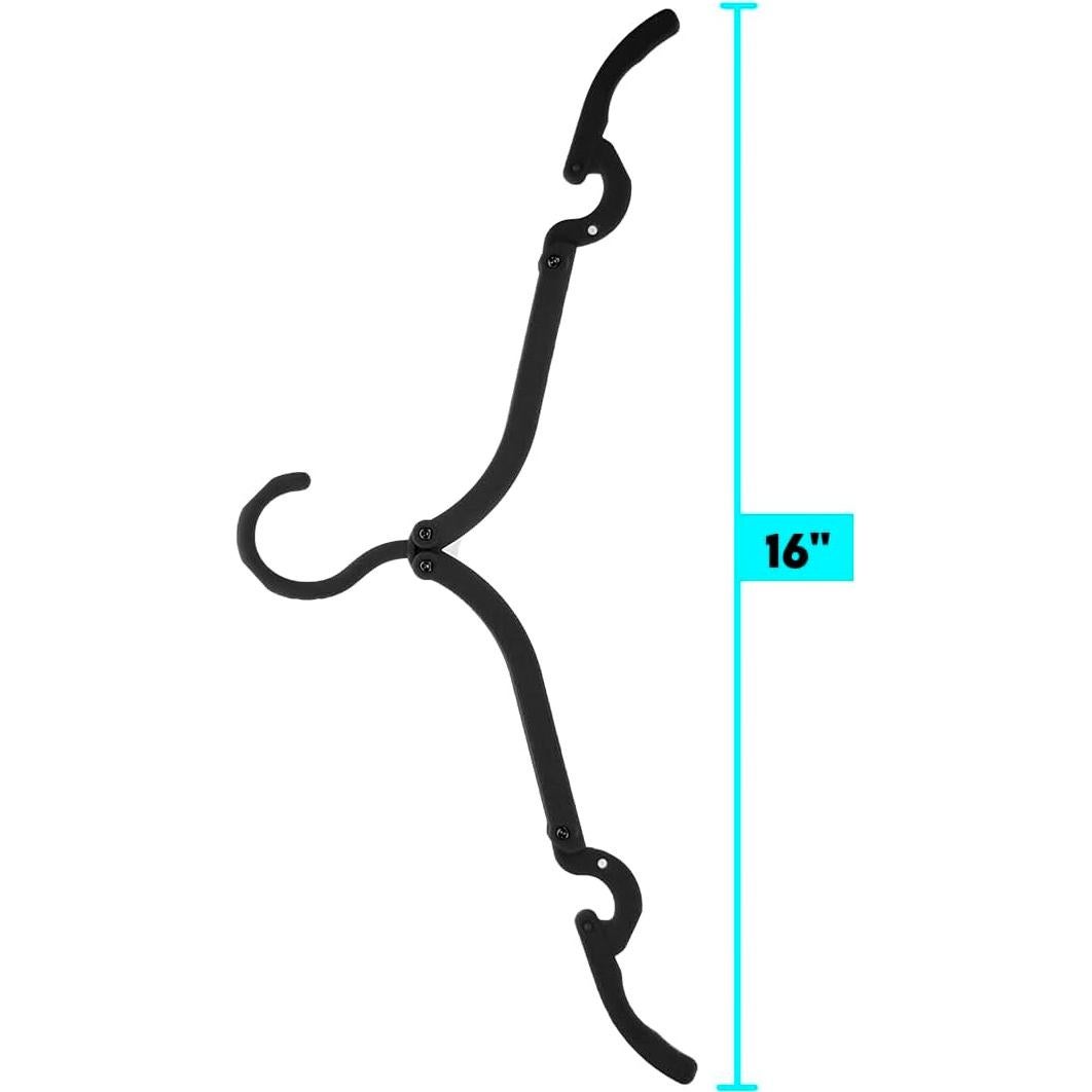 Juego de 12 Perchas Plegables SE para Viaje - Negro y Blanco