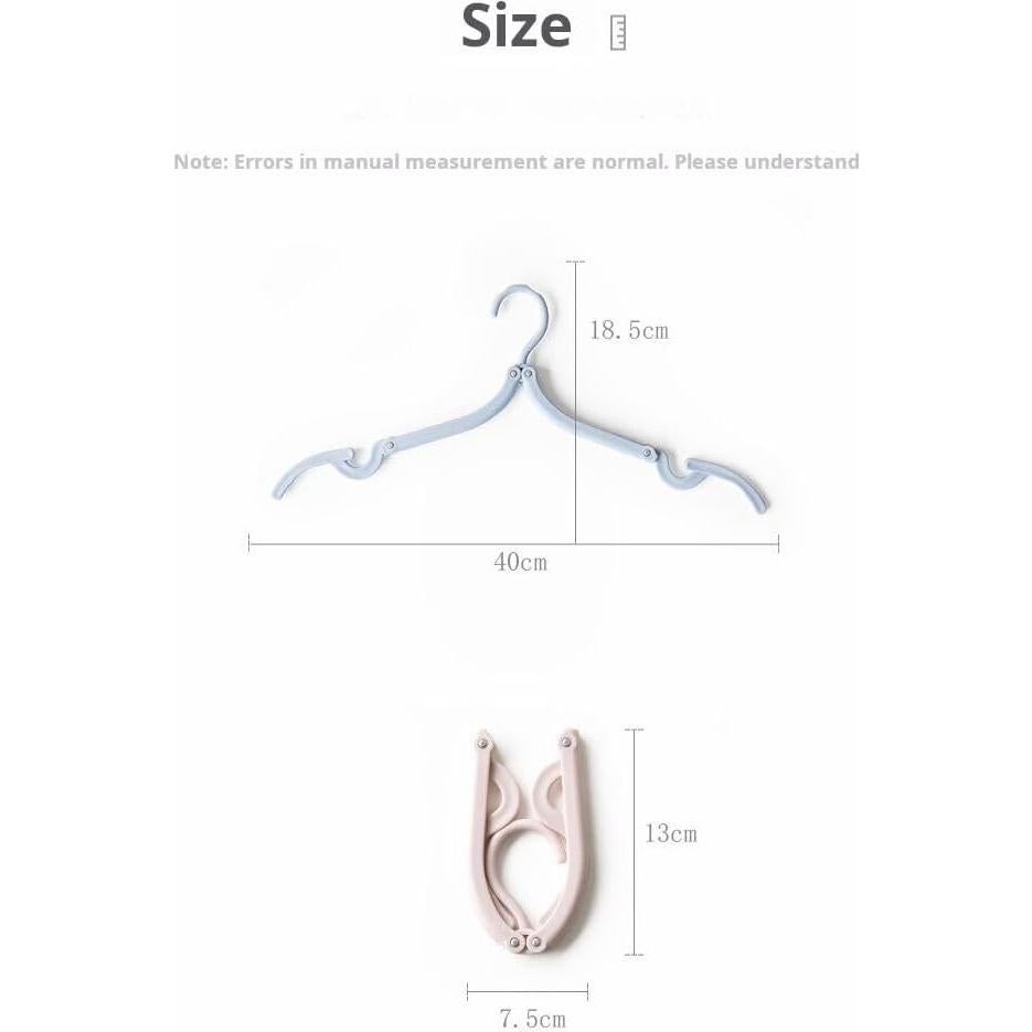 Perchas de Viaje Plegables OBHRRY - 10 Piezas Coloridas