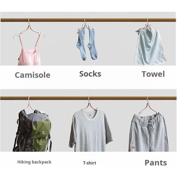 Perchas de Viaje Plegables OBHRRY - 10 Piezas Coloridas