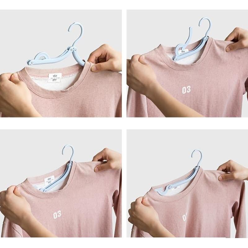 Perchas de Viaje Plegables OBHRRY - 10 Piezas Coloridas