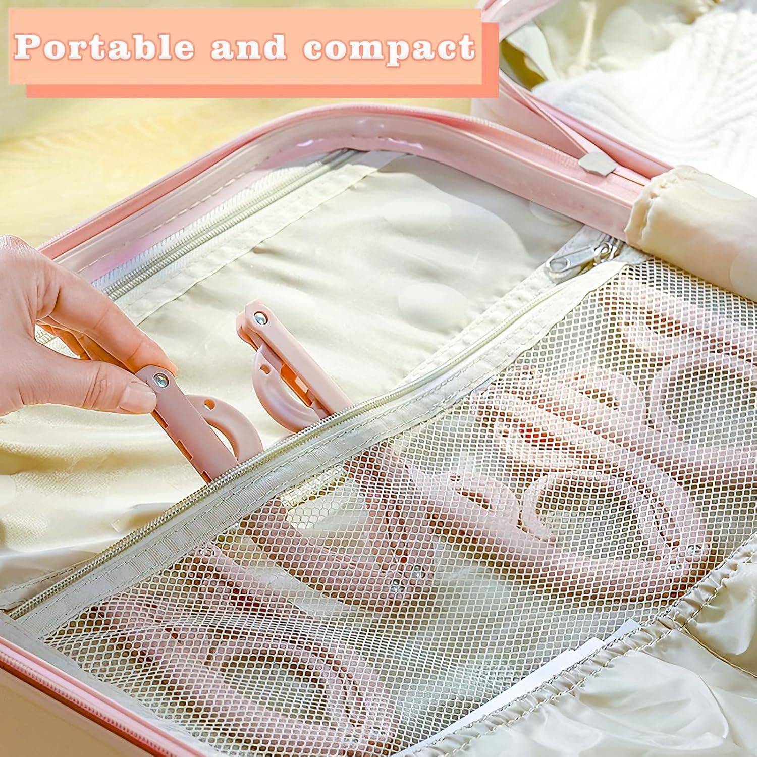 12 Perchas de Viaje Plegables Nokiils con Clips Multicolor