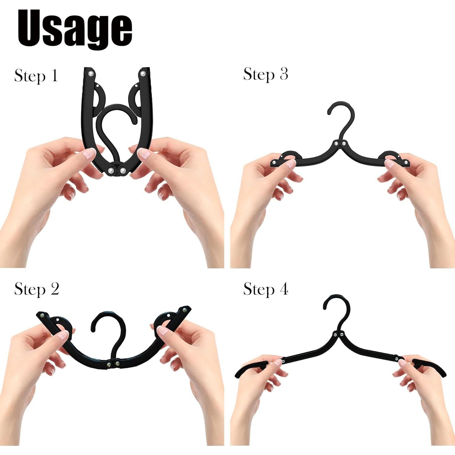 Perchas de Viaje Plegables SINJERREAY 10 Unidades Multicolor