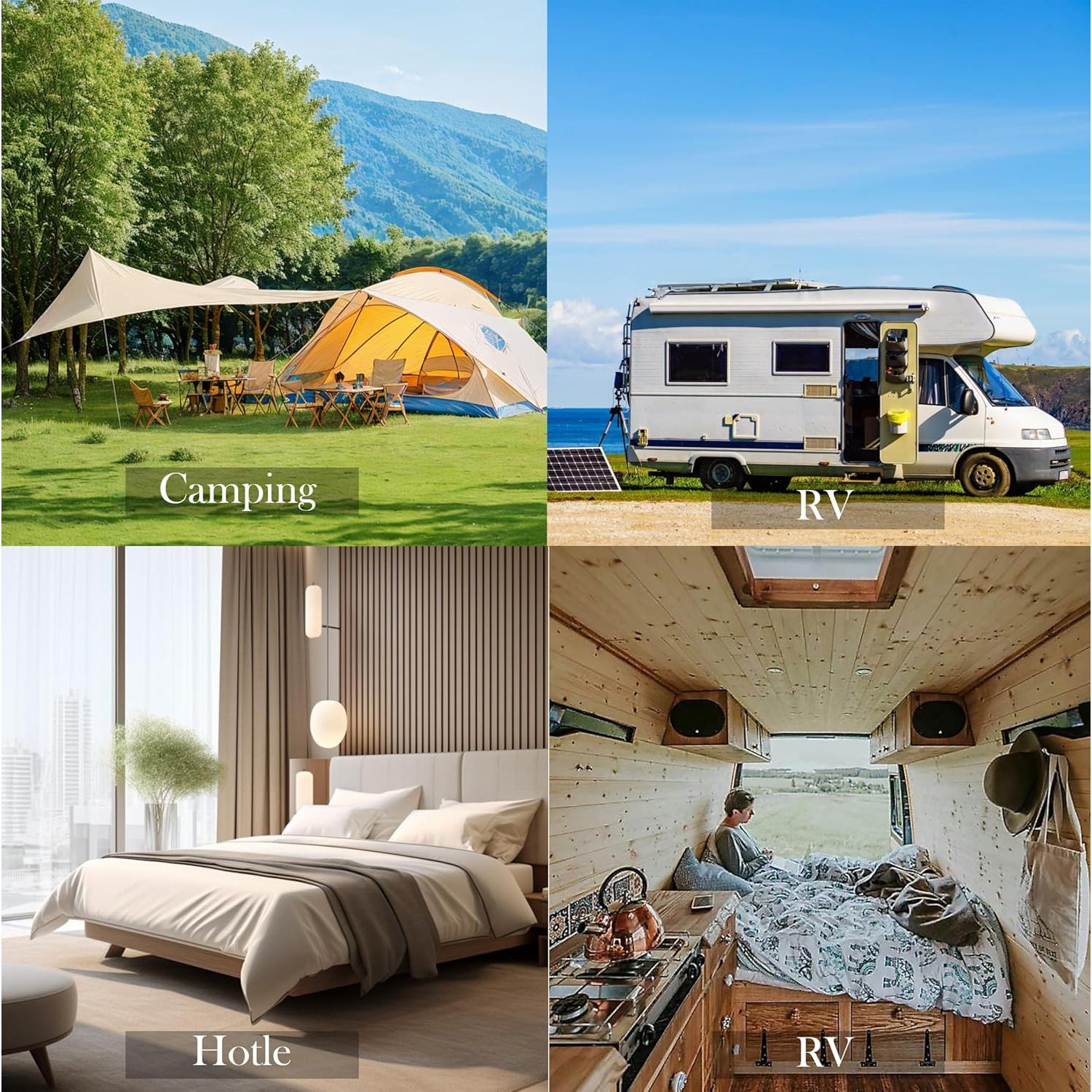 Perchas de Viaje Plegables SINJERREAY 10 Unidades Multicolor