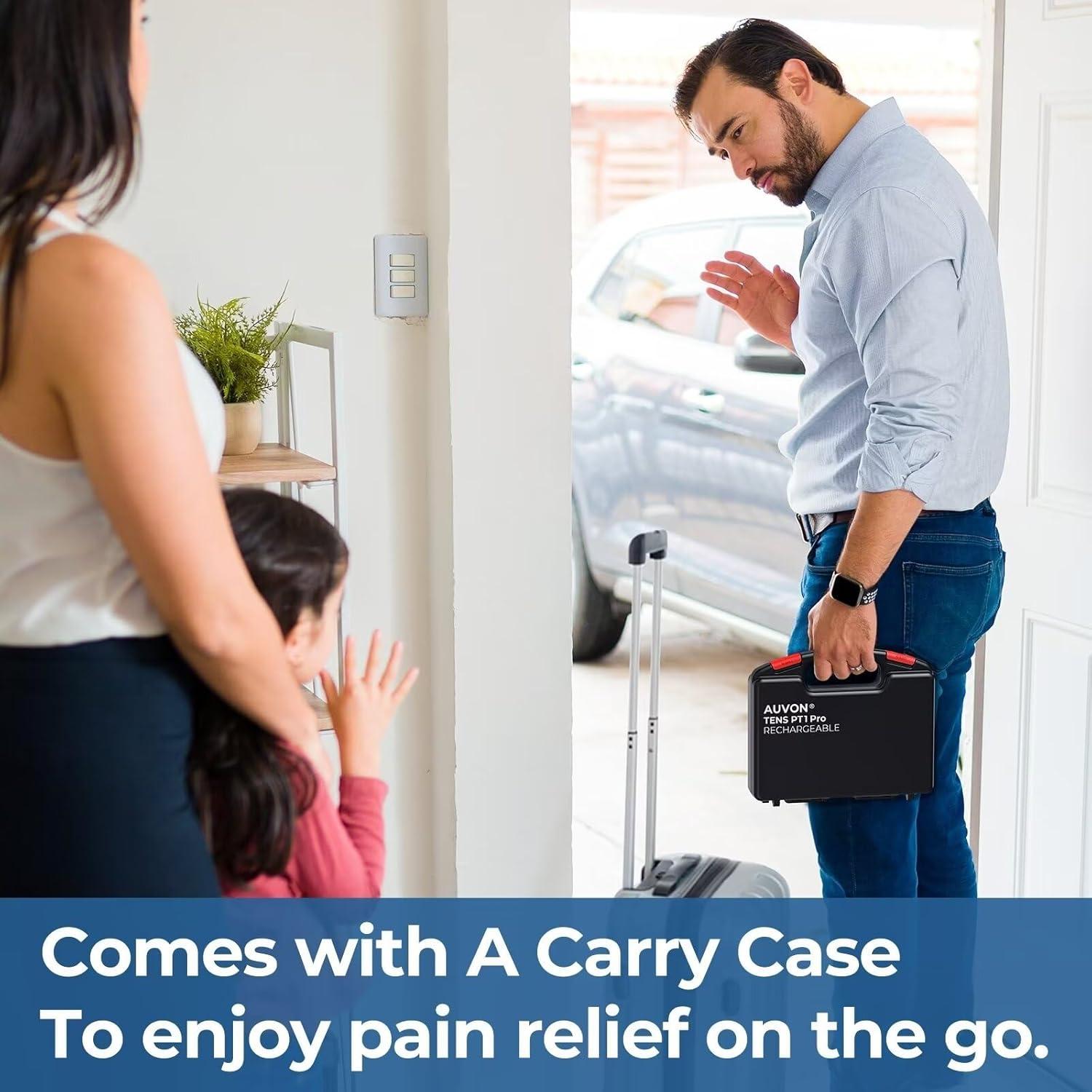 AUVON Estimulador Muscular TENS Recargable 600mAh 8 Modos