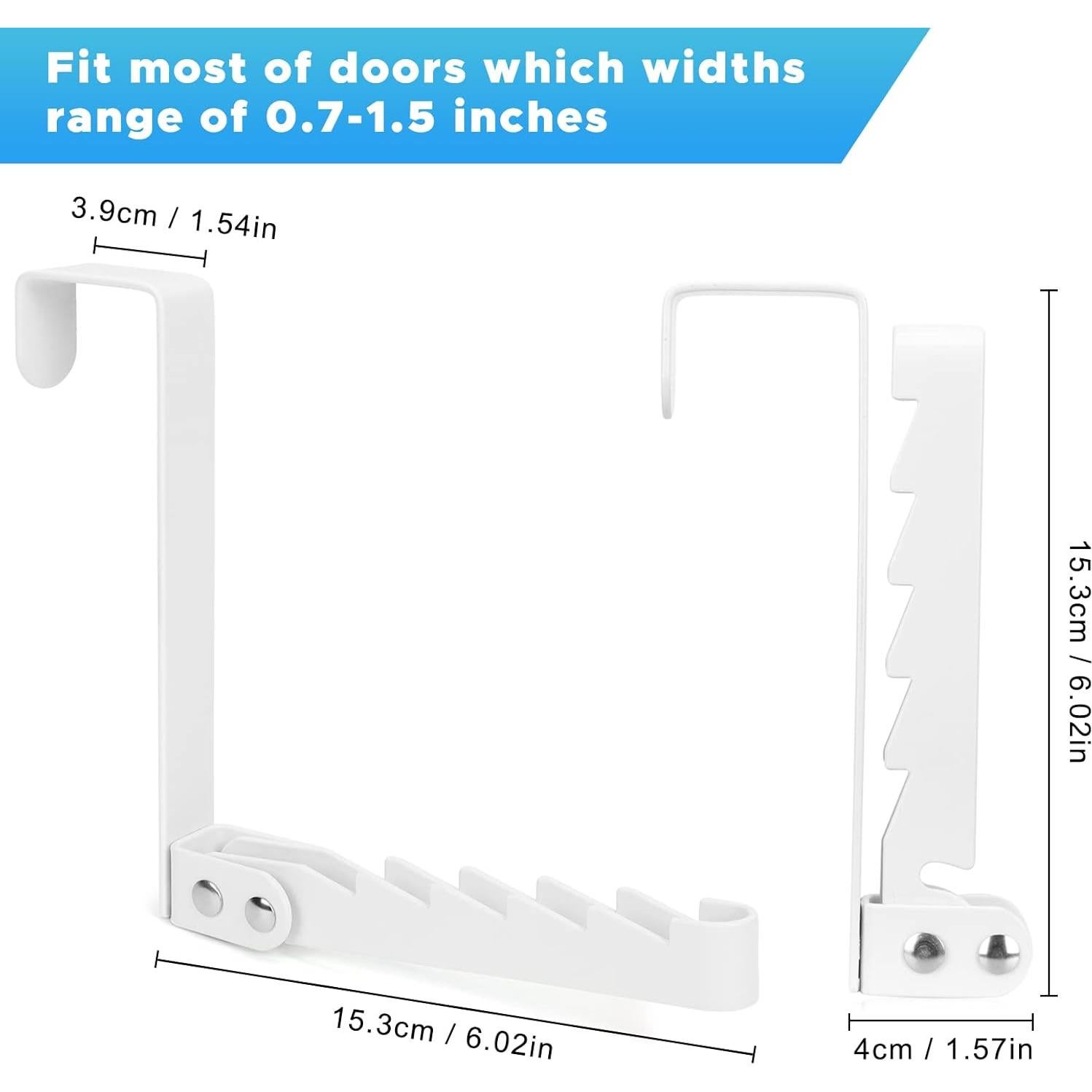 Ganchos Colgantes Sobre La Puerta FYY, 1 Paquete Blanco