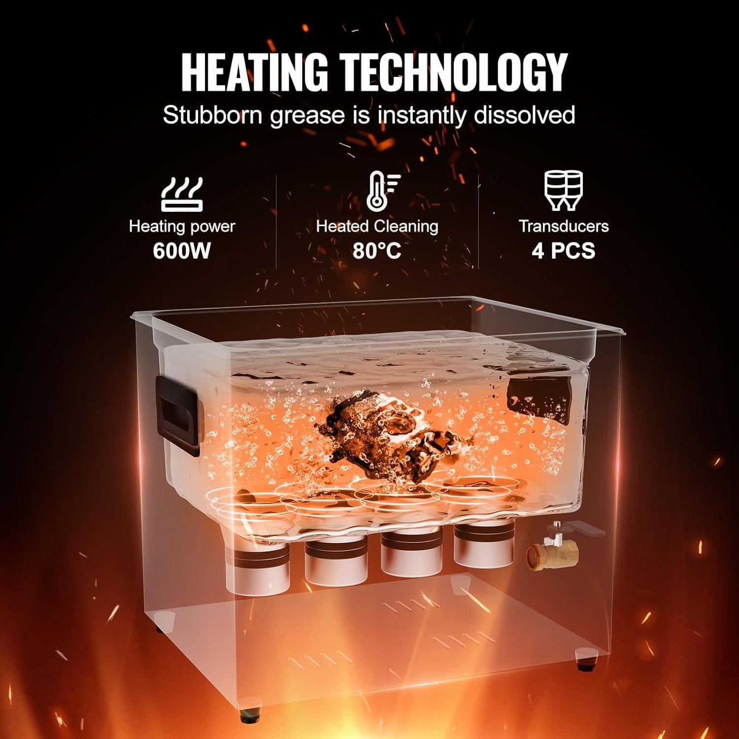 Limpiador Ultrasónico VEVOR 10L 240W Digital con Calentador