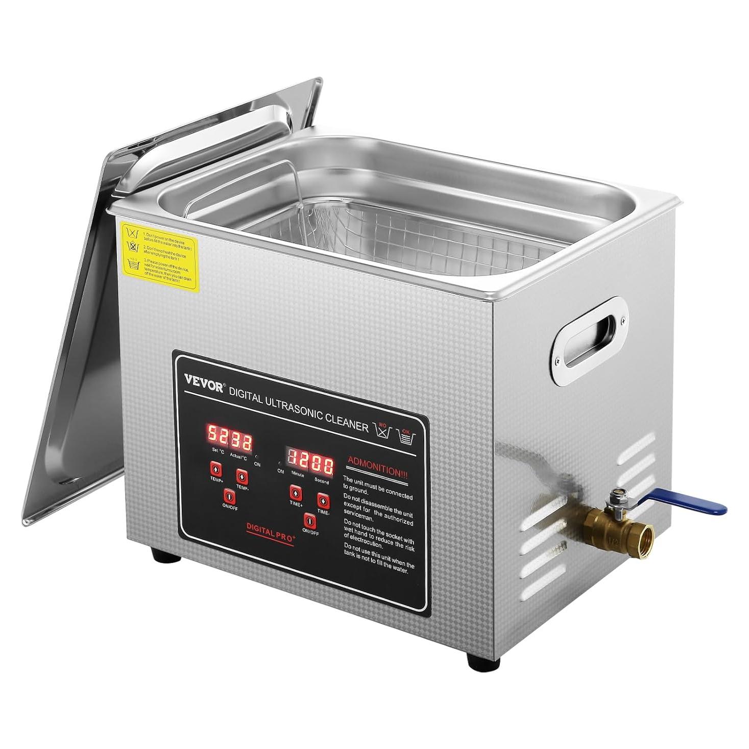 Limpiador Ultrasónico VEVOR 10L con Calentador y Temporizador