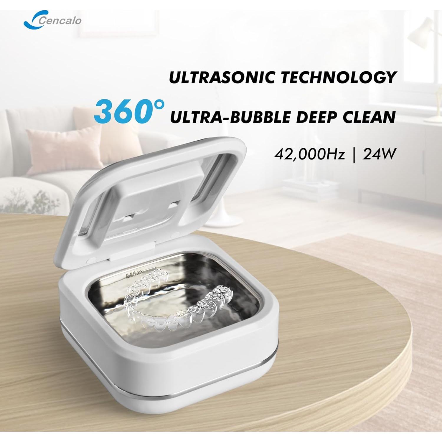 Limpiadora Ultrasónica Cencalo 180ml para Dentaduras y Joyería
