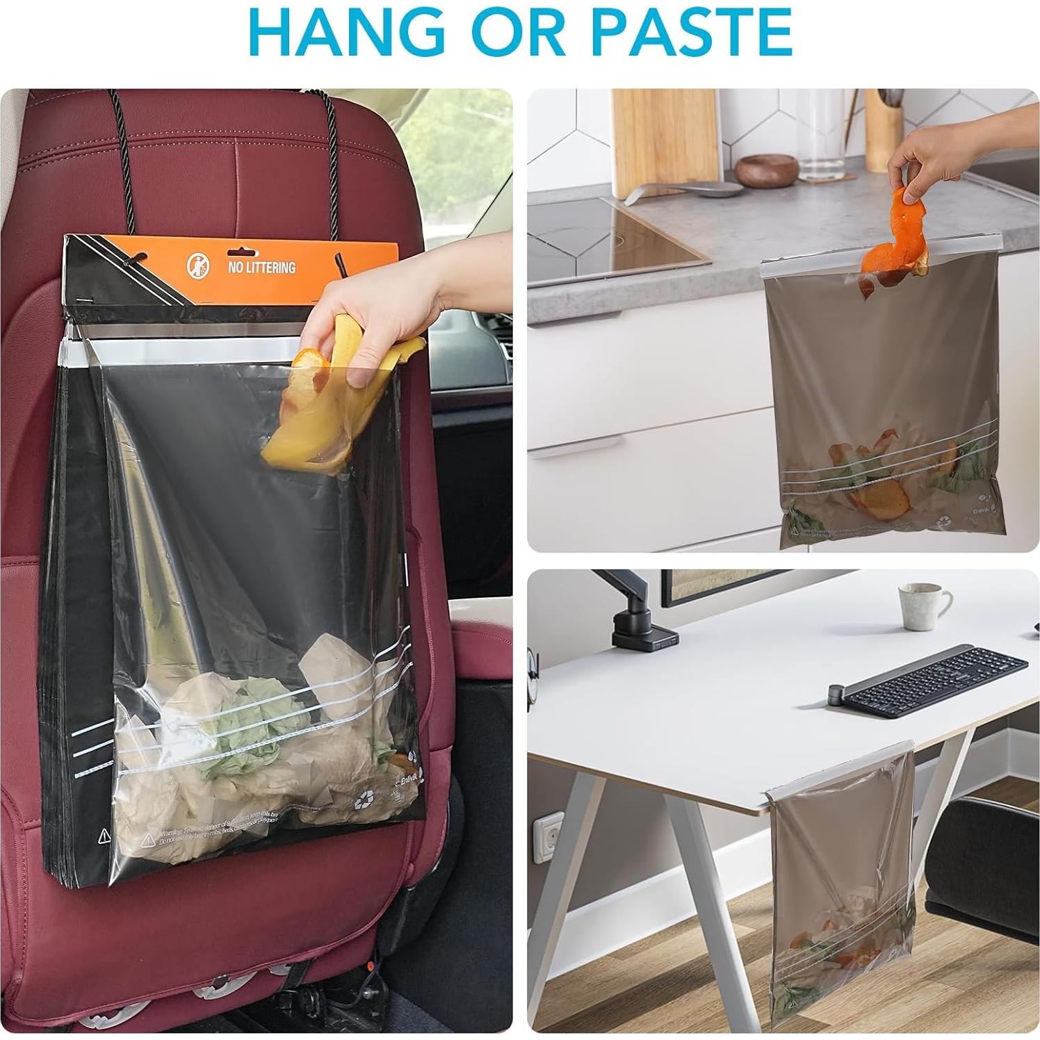 Bolsas de Basura Desechables Enlivik 40 Pcs 7.6L para Auto