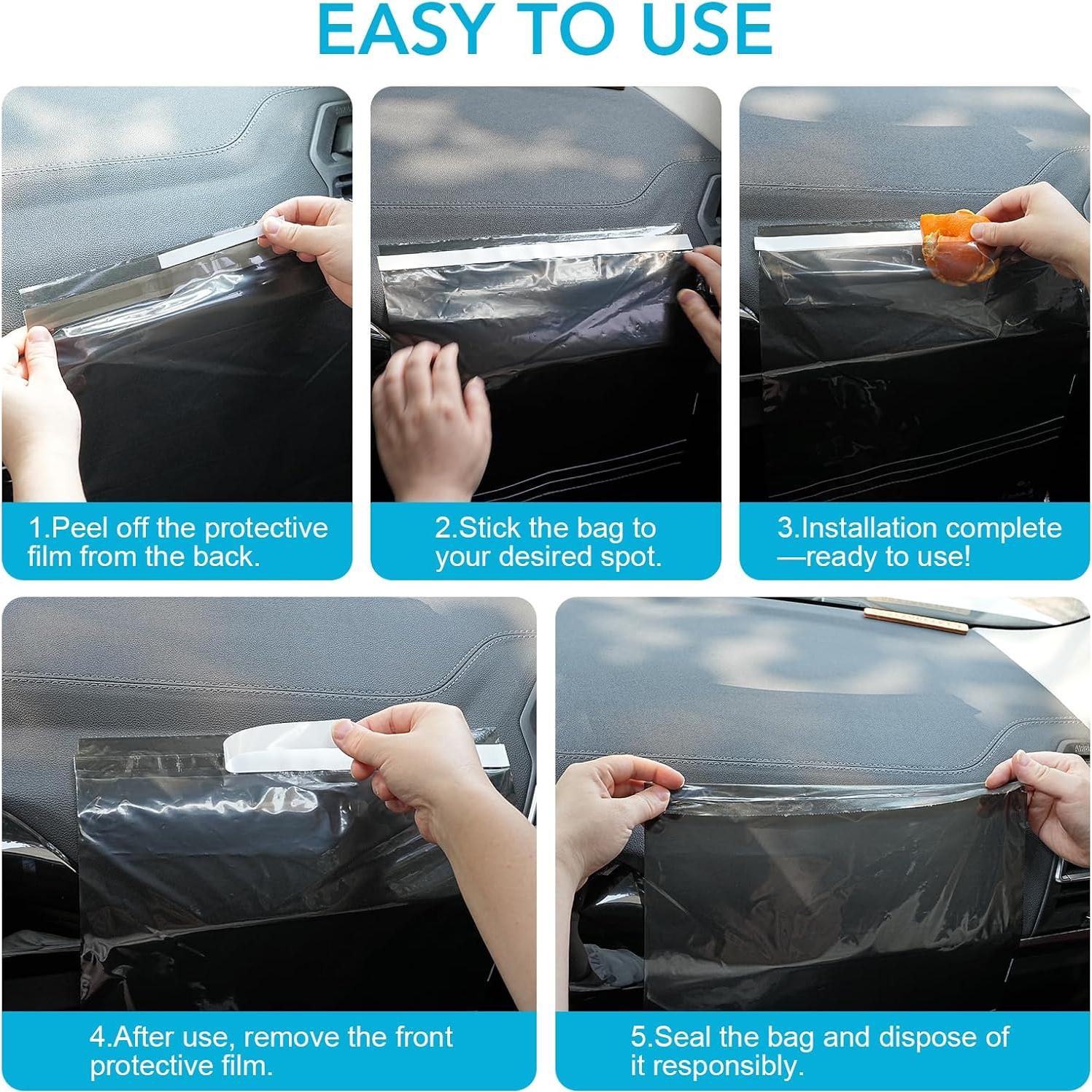 Bolsas de Basura Desechables Enlivik 40 Pcs 7.6L para Auto