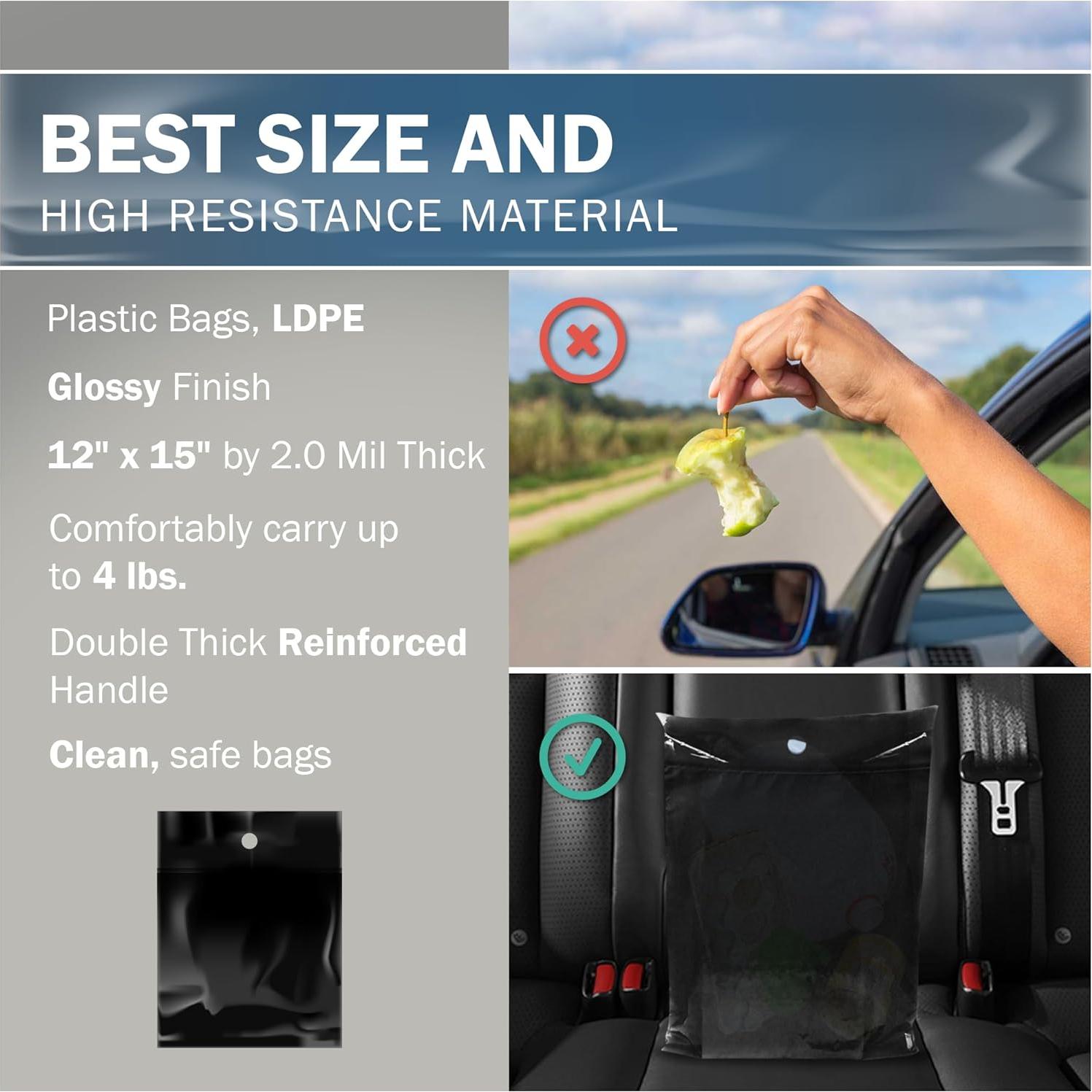 Bolsas de Basura para Auto PPB Negras 50 Unidades 30x38 cm