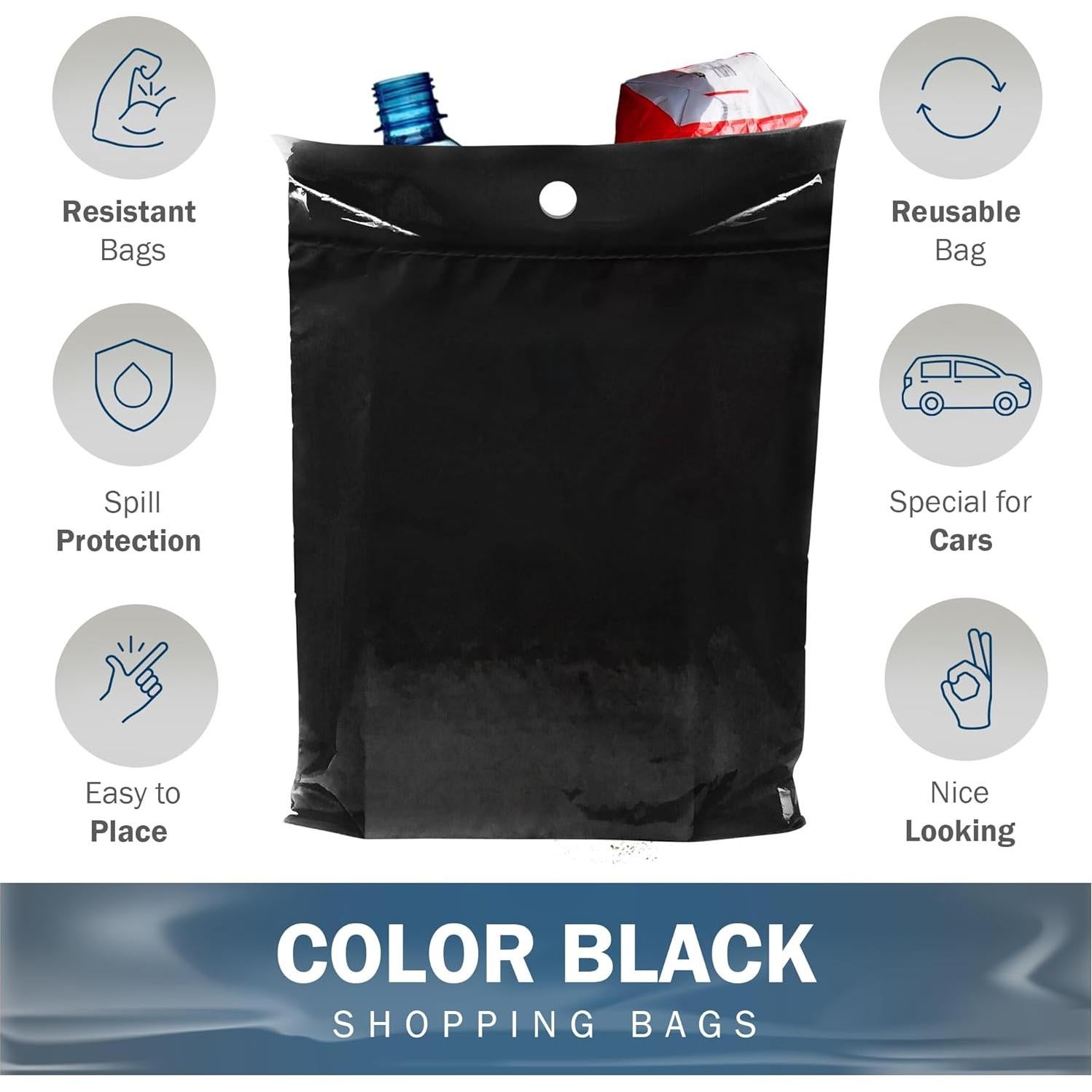 Bolsas de Basura para Auto PPB Negras 50 Unidades 30x38 cm