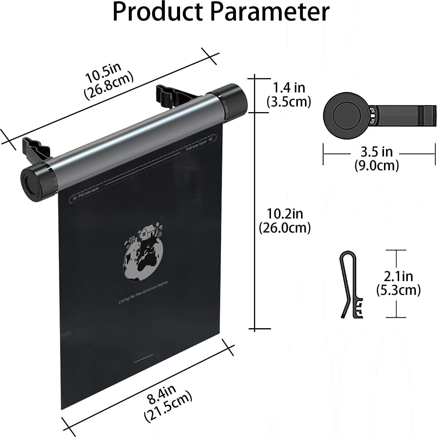 Cubo de Basura para Auto SWEAMTING con 40 Bolsas Desechables