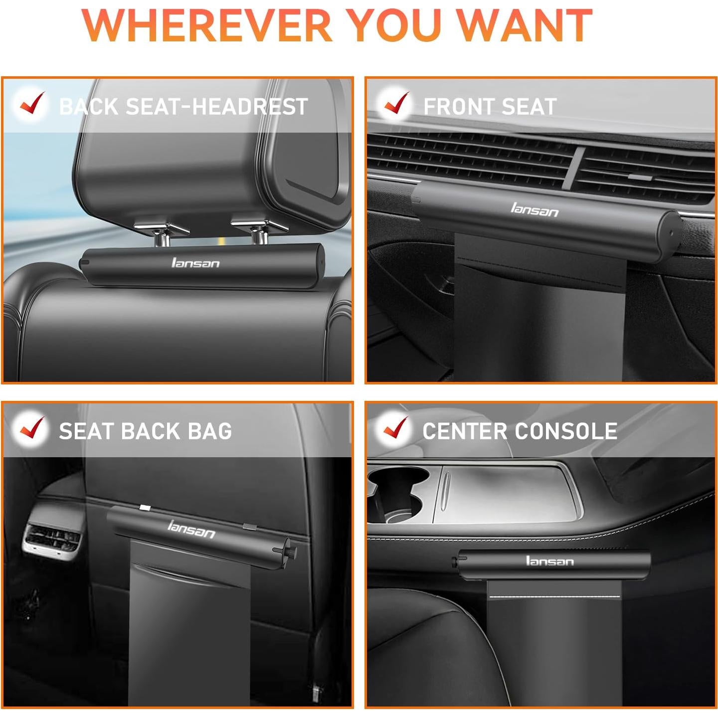 Bote de Basura para Auto Lansan Tipo Rodillo con 42 Bolsas