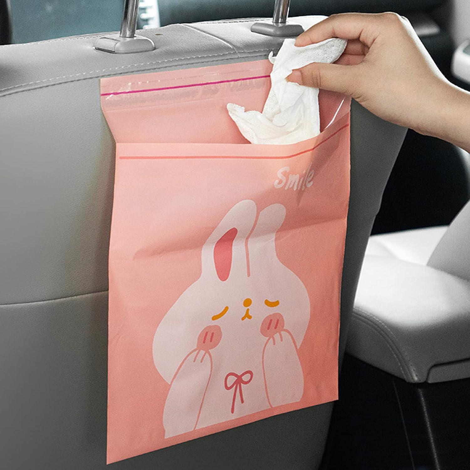 Bolsa de Basura Desechable para Auto Etenpo 60 Piezas Rosa Azul