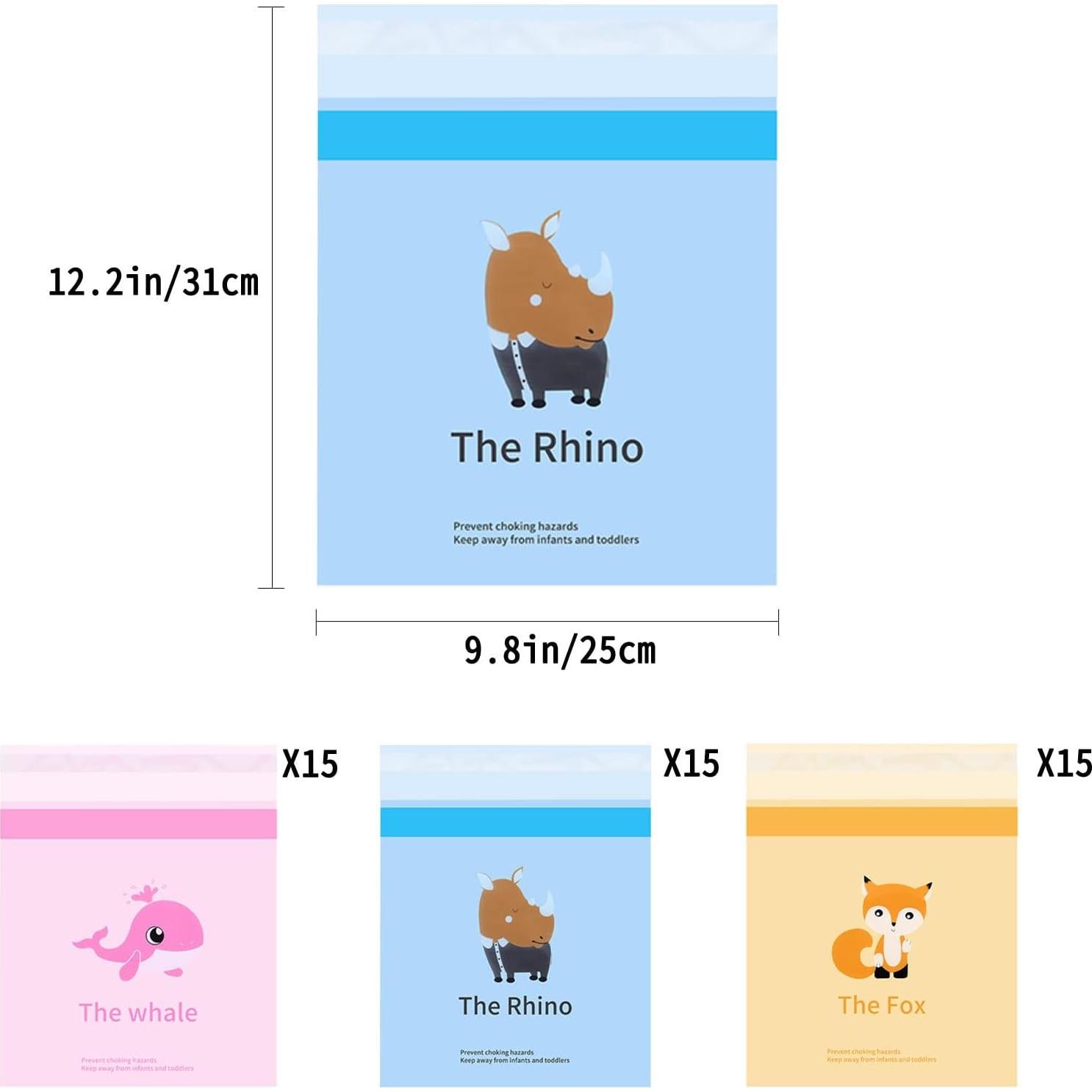 Bolsa de Basura Desechable Weeturelat 45pcs Impermeable 2.72kg