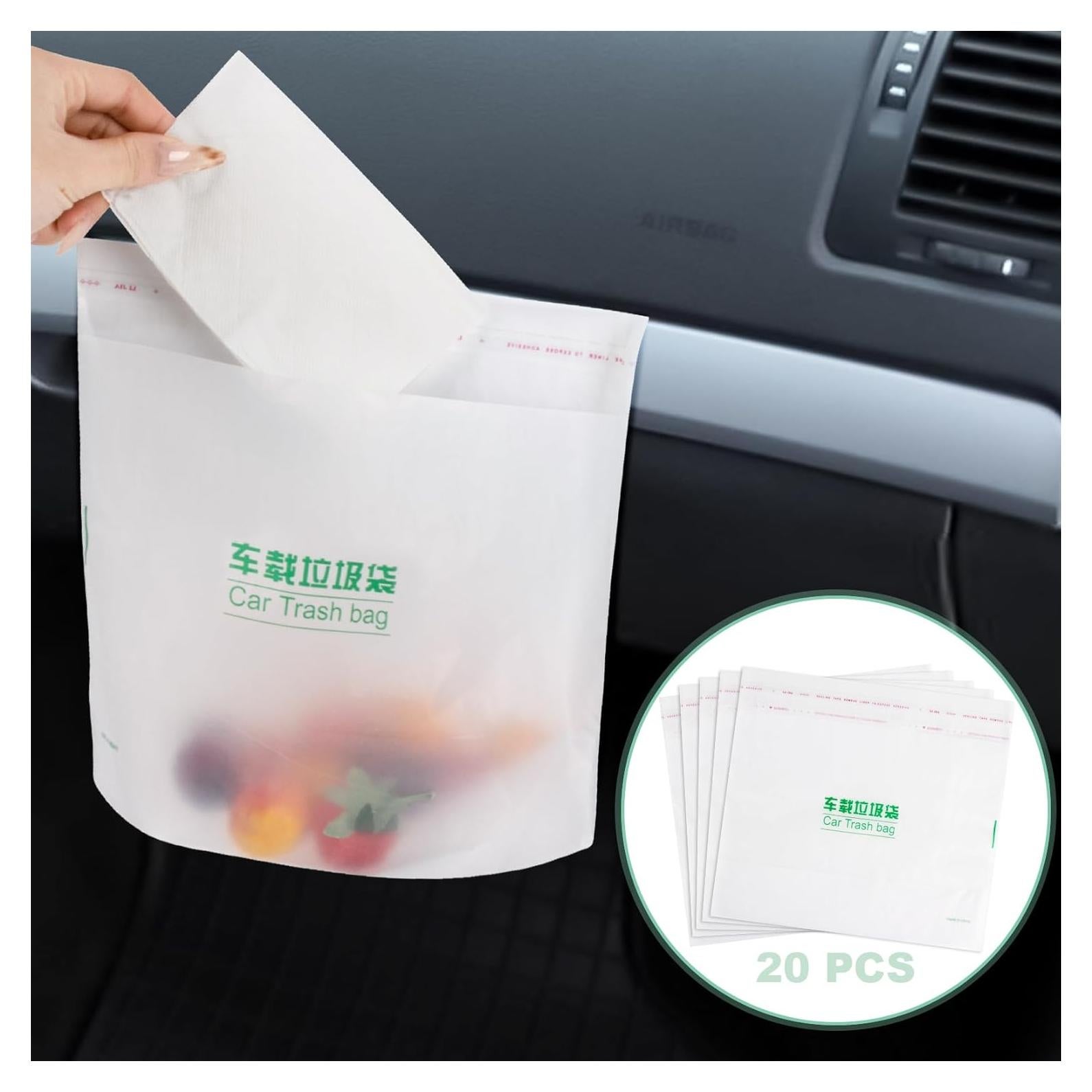 20 Bolsas de Basura Desechables MAQIHAN para Auto Impermeables