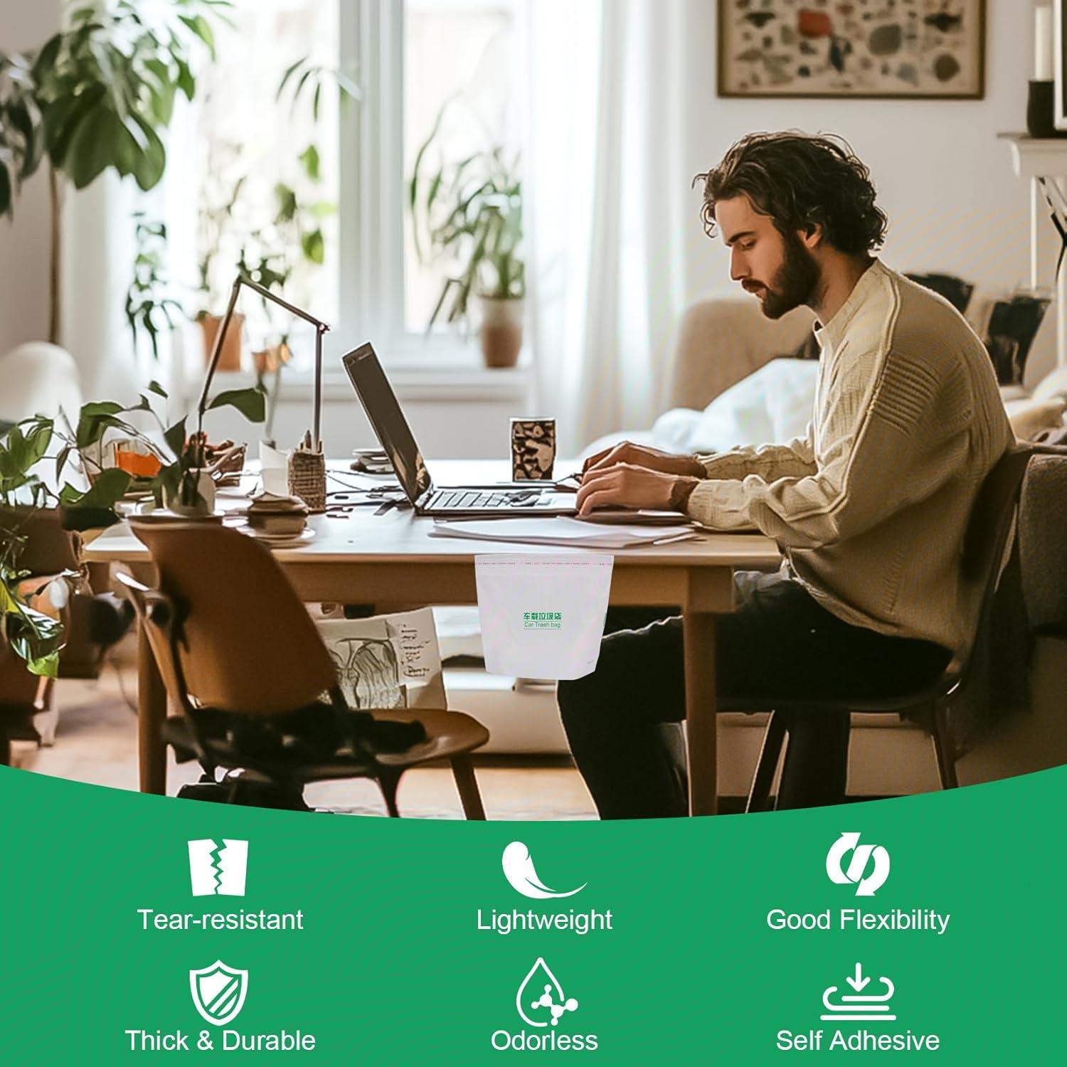 20 Bolsas de Basura Desechables MAQIHAN para Auto Impermeables