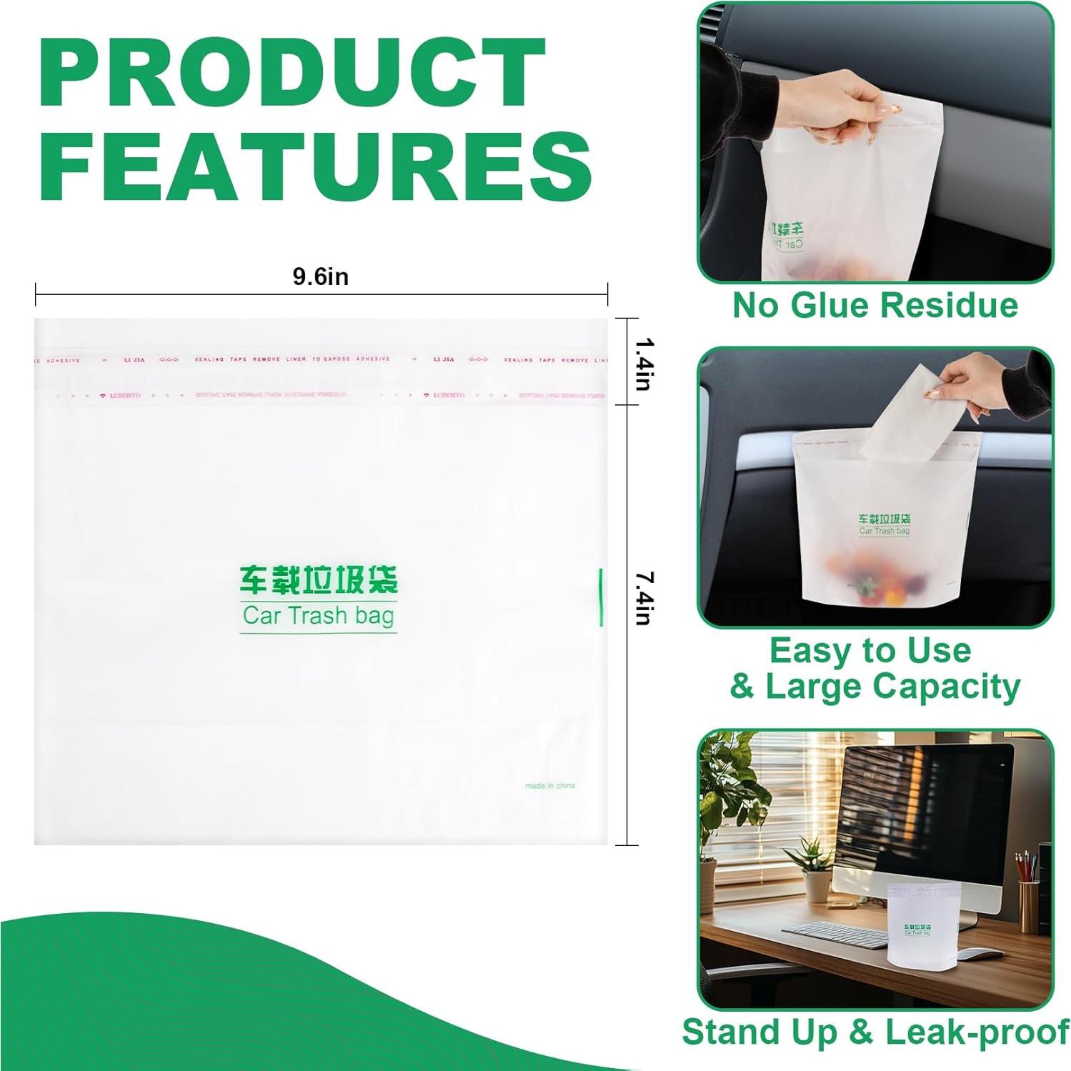 20 Bolsas de Basura Desechables MAQIHAN para Auto Impermeables