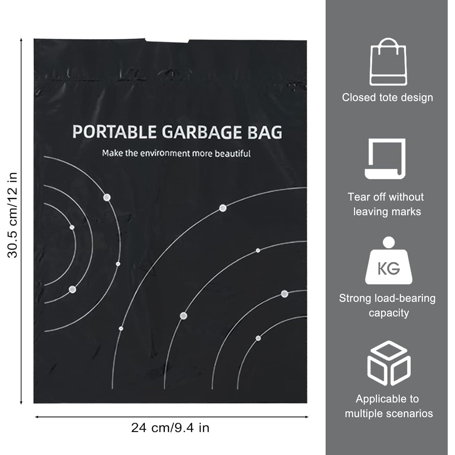 Bolsas de Basura Desechables Klyuqoz 40 Unidades 2L Negras