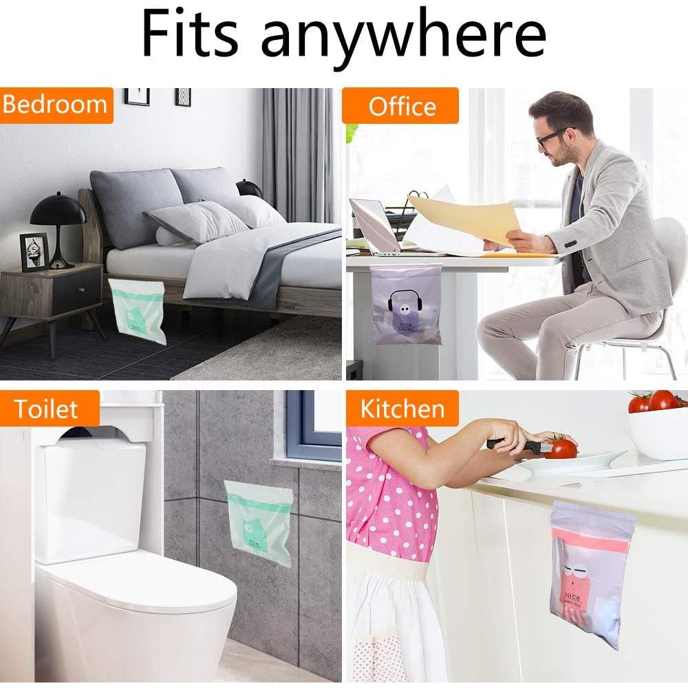 60 Bolsas de Basura Adhesivas RuGuo a Prueba de Fugas