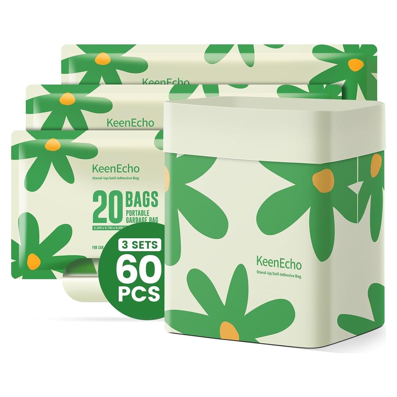 Bolsas de Basura Desechables KeenEcho 60 PCS 12x7.6x26.9 cm