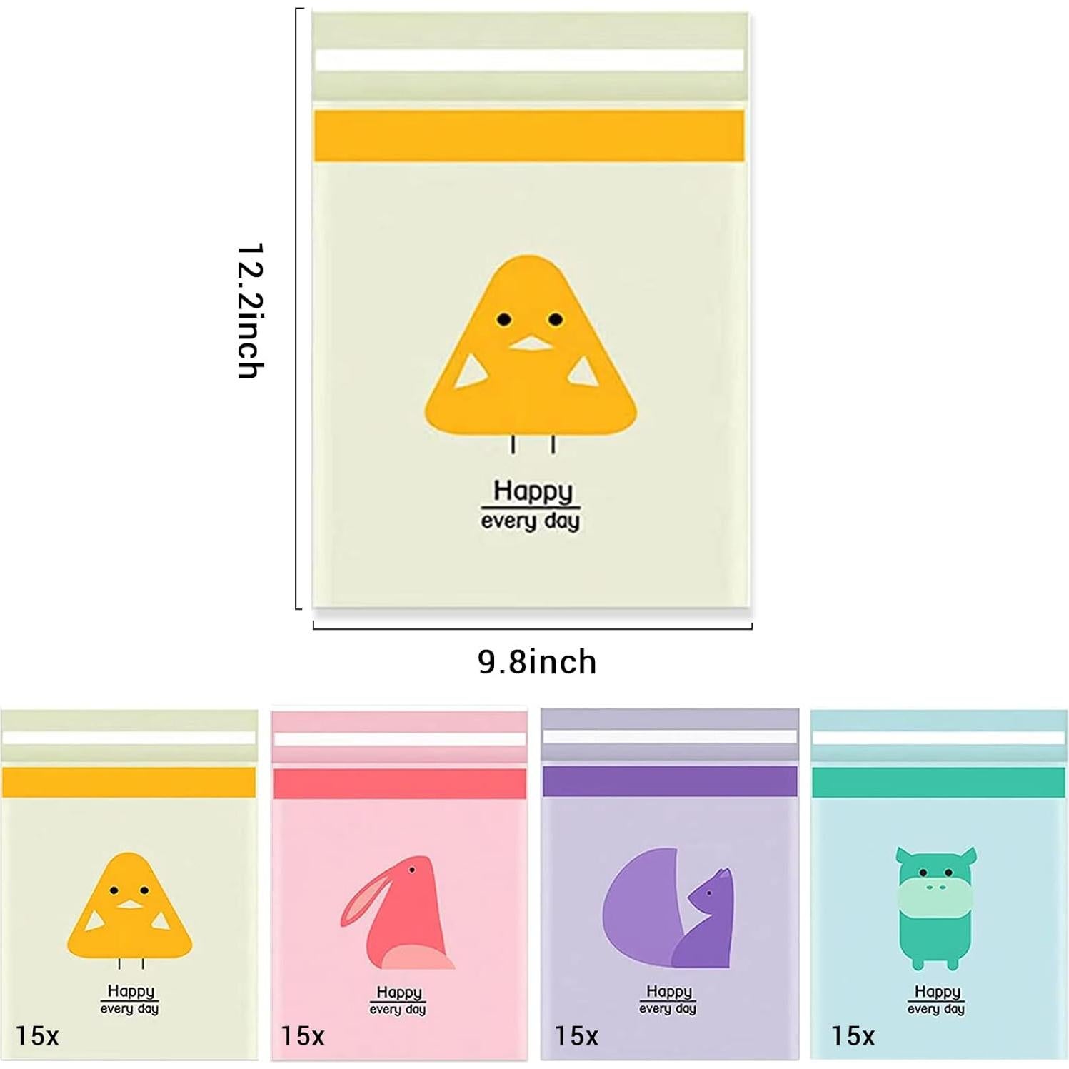 Bolsas de Basura Desechables WERUGU 60Pcs A Prueba de Agua