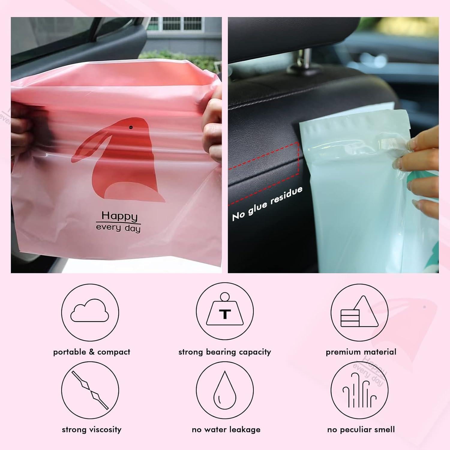 Bolsas de Basura Desechables WERUGU 60Pcs A Prueba de Agua