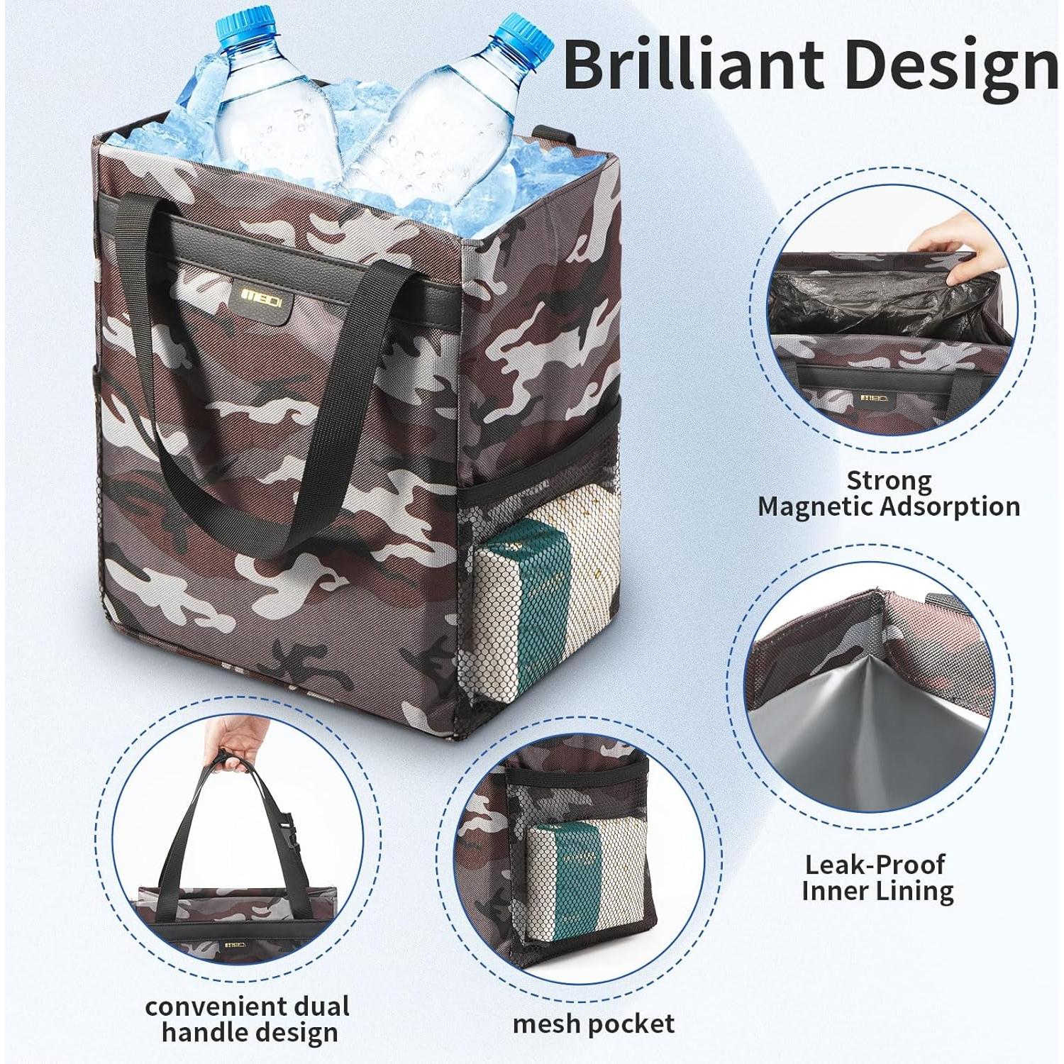 Basurero para Auto MEIDI Magnético Impermeable 100 Bolsas