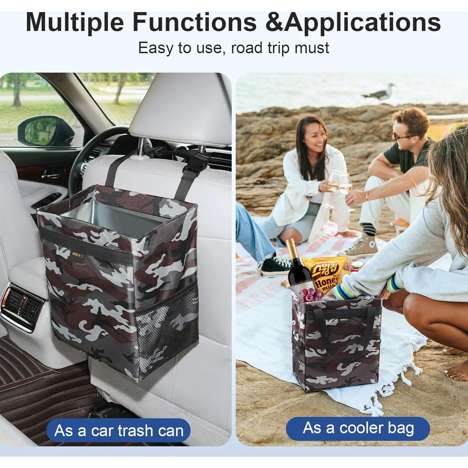 Basurero para Auto MEIDI Magnético Impermeable 100 Bolsas