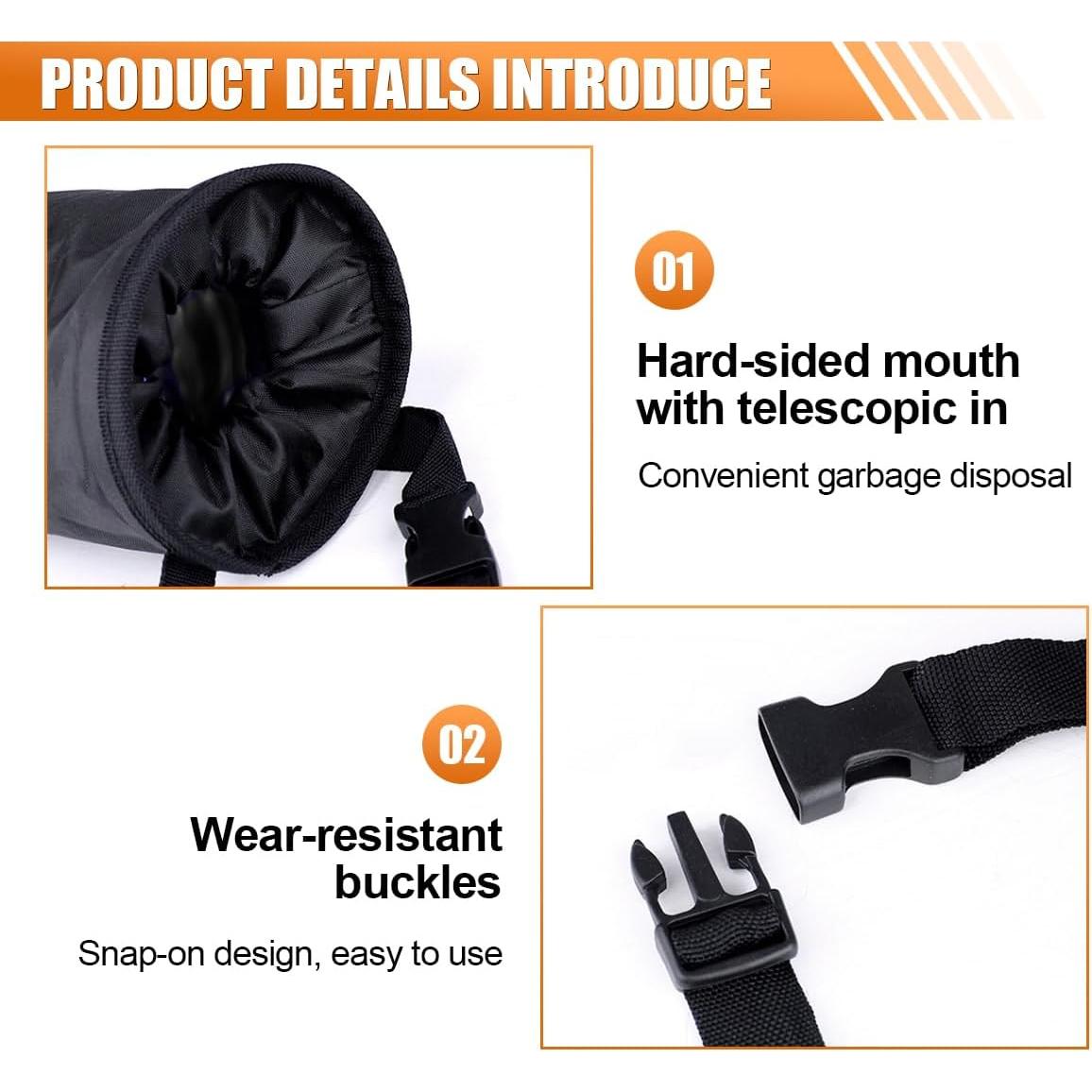 3 Bolsas de Basura para Auto LHDOS - Organizador Plegable Negro