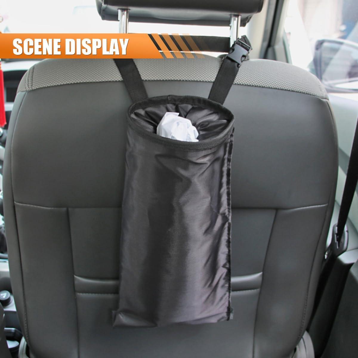 3 Bolsas de Basura para Auto LHDOS - Organizador Plegable Negro