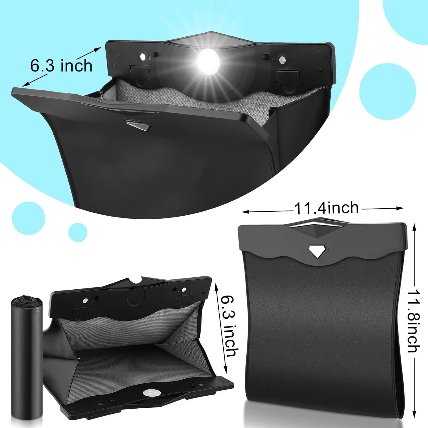 Basureros Inteligentes Fuutreo 2 Pcs LED Impermeables con 30 Bolsas