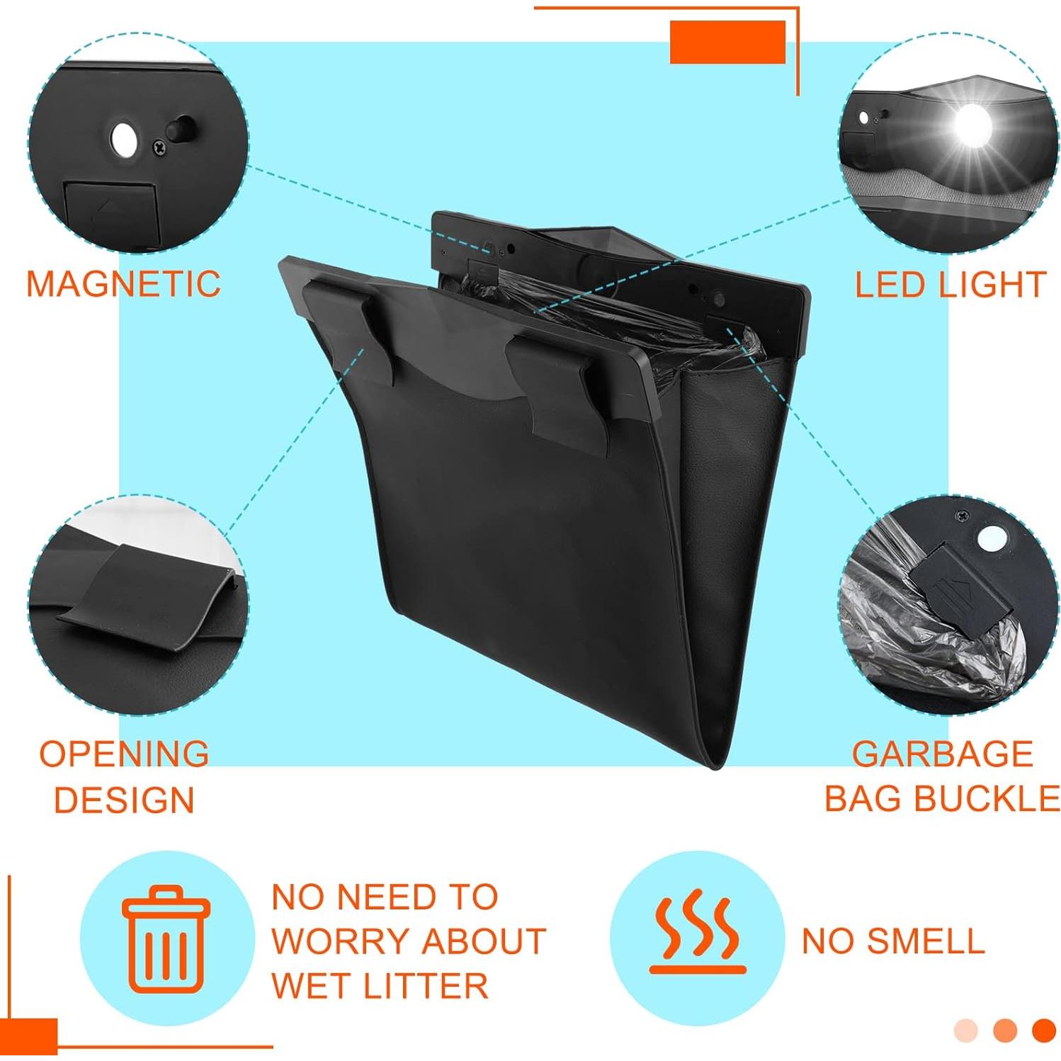 Basureros Inteligentes Fuutreo 2 Pcs LED Impermeables con 30 Bolsas