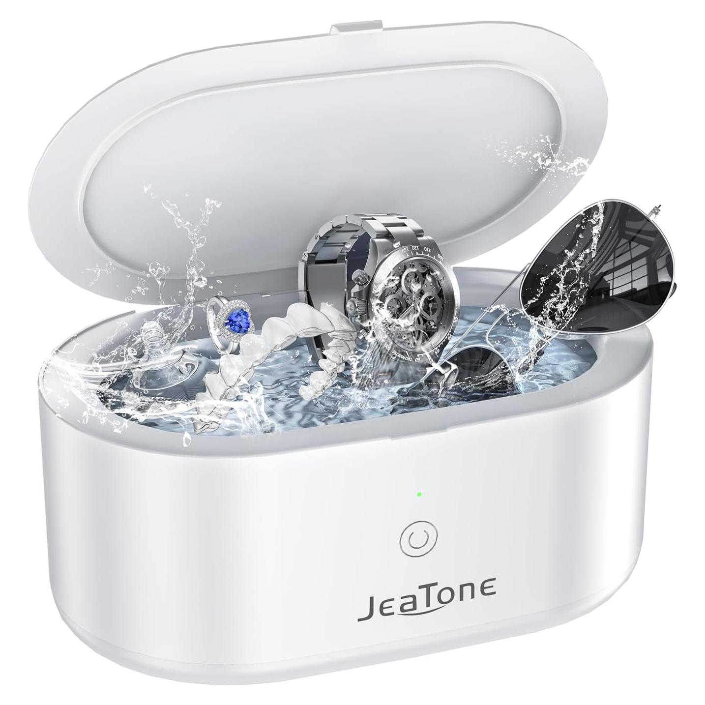 Limpiadora Ultrasónica de Joyas JeaTone 600ml 46kHz Acero Inoxidable