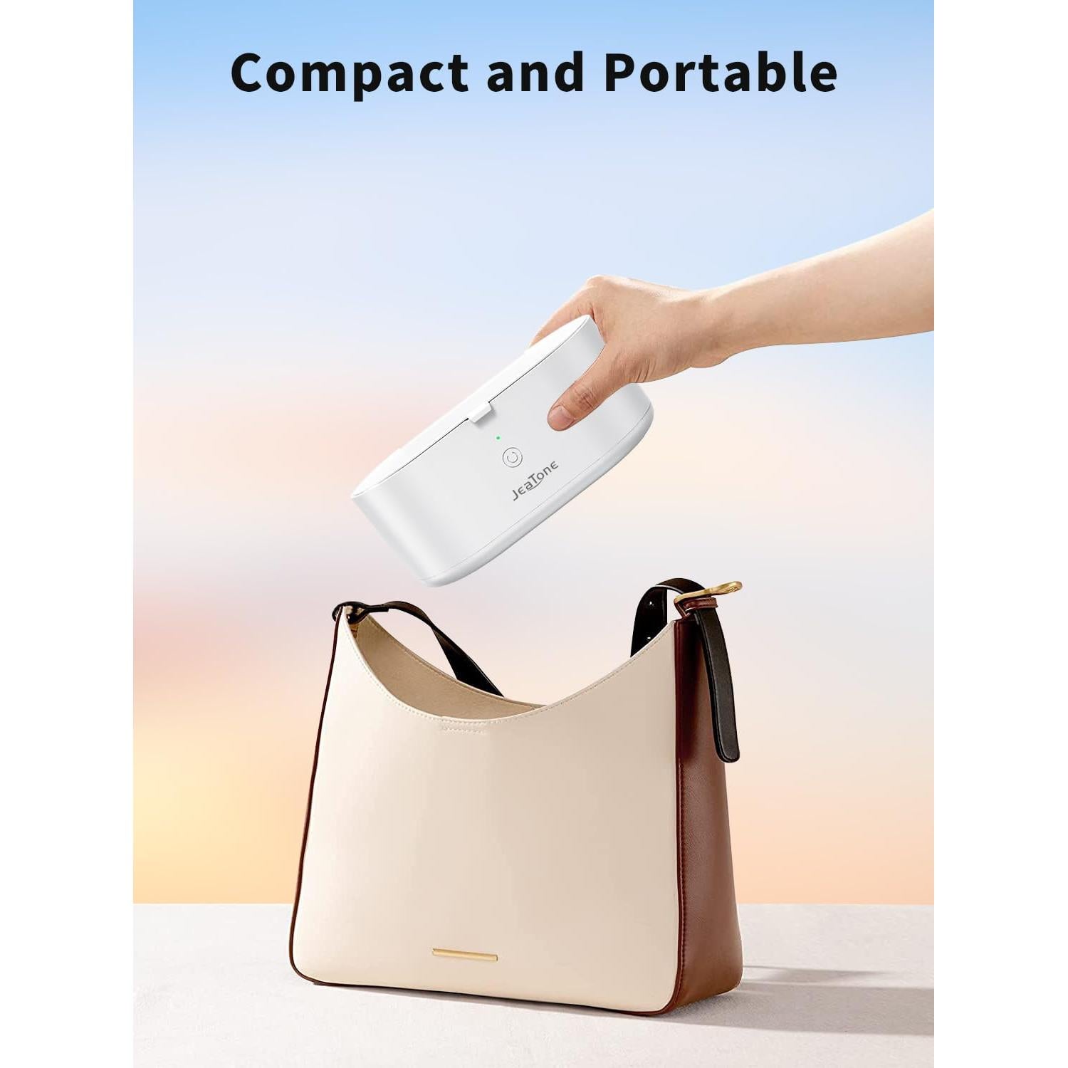 Limpiadora Ultrasónica de Joyas JeaTone 600ml 46kHz Acero Inoxidable