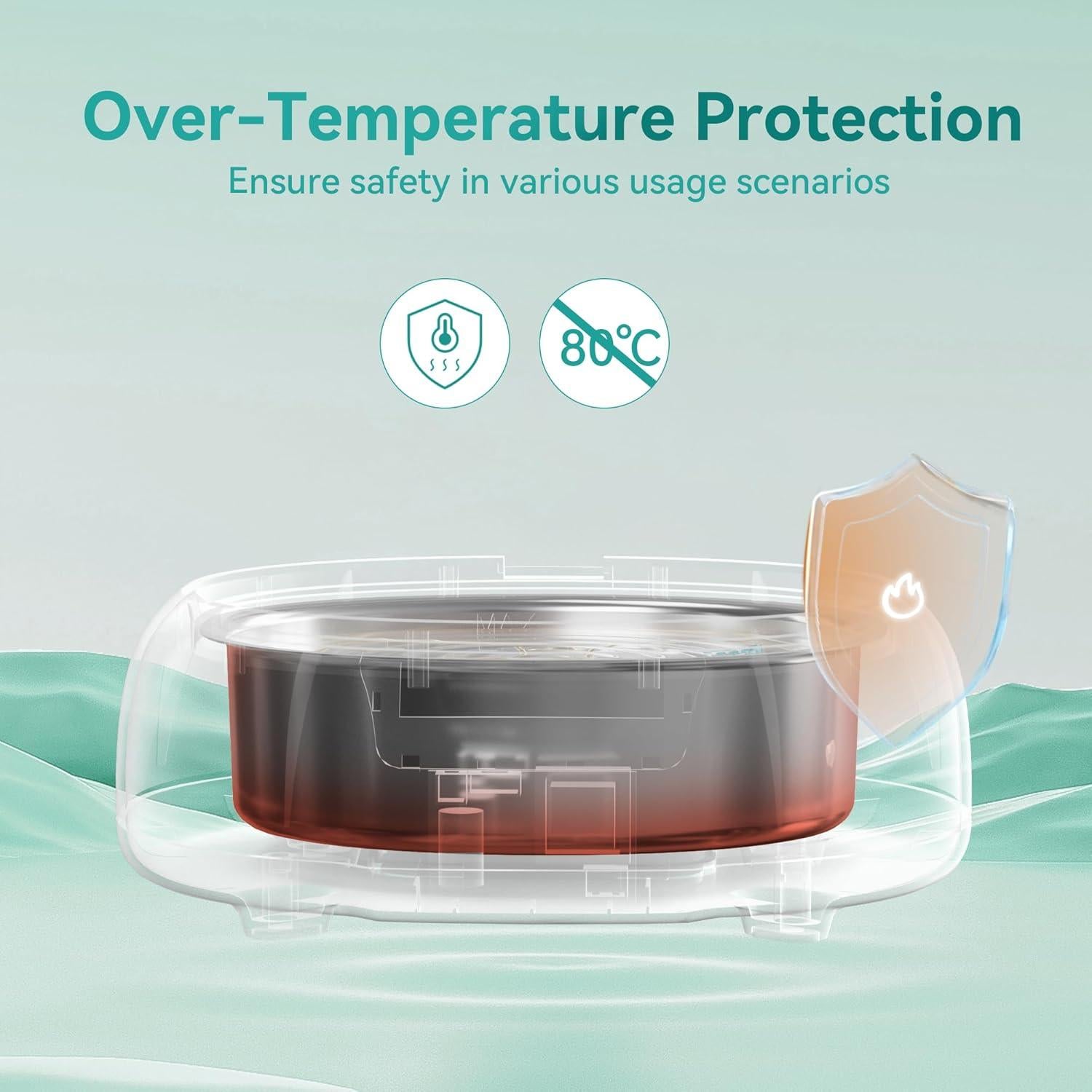 ROLWAY Limpiador Ultrasonido de Joyas 700ml 48kHz Digital