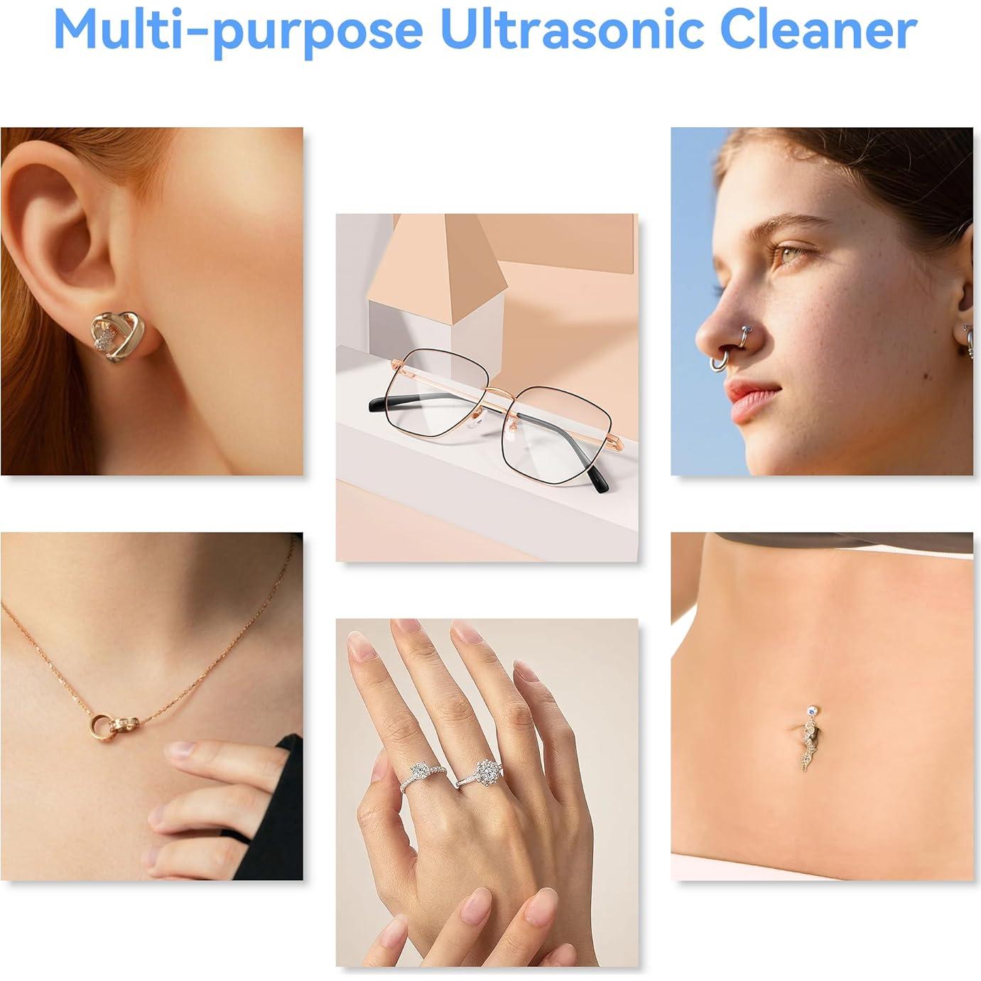 Limpiador Ultrasónico de Joyas KUNPHY 355ml 46KHz Blanco