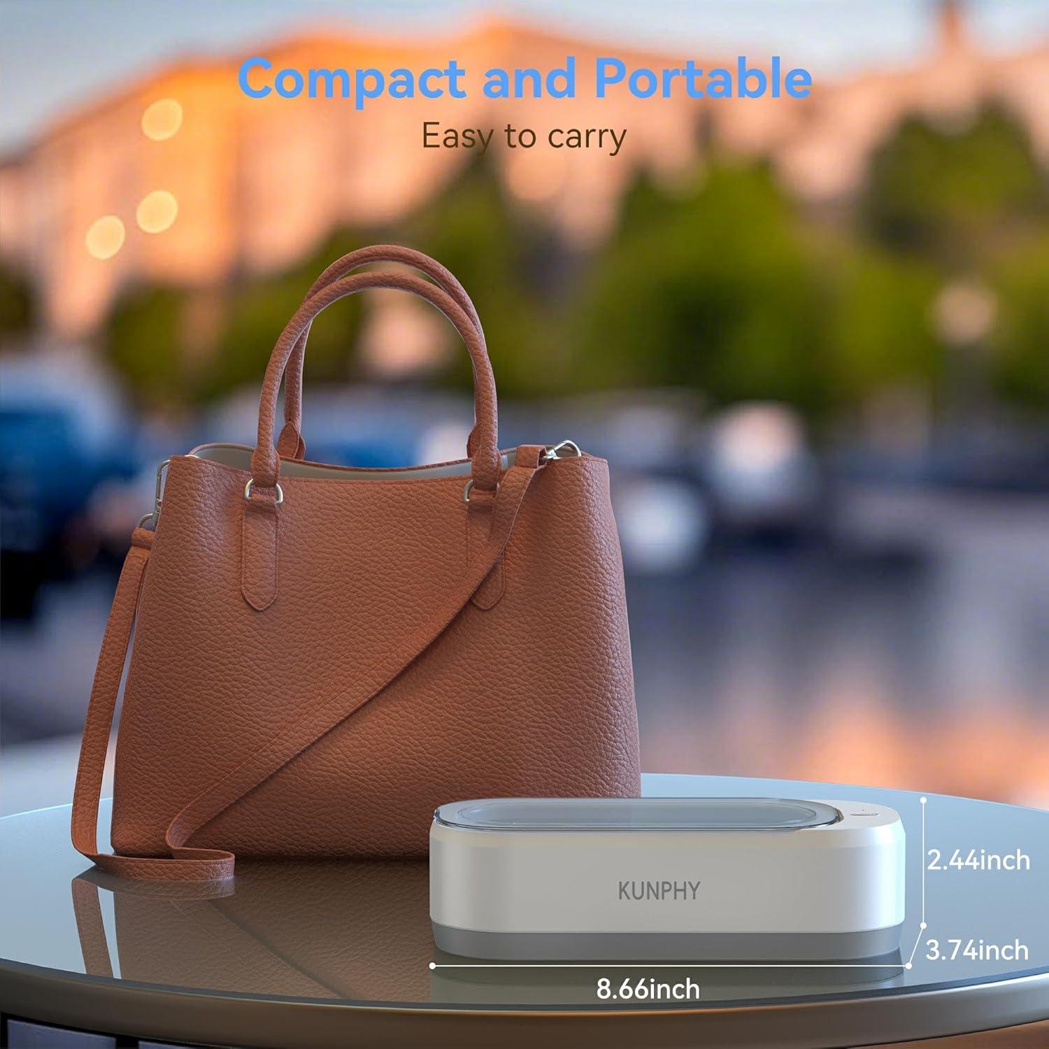 Limpiador Ultrasónico de Joyas KUNPHY 355ml 46KHz Blanco